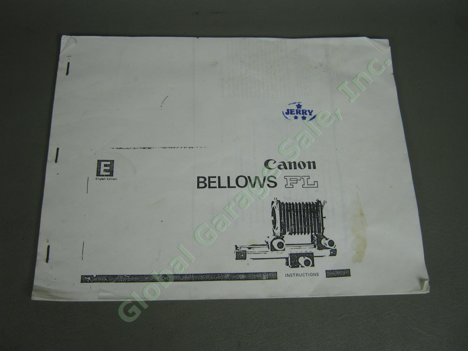 Canon Bellows FL Duplicator 8 Magnifier R Macrophoto Adapter MA-52 Camera Lot NR 10