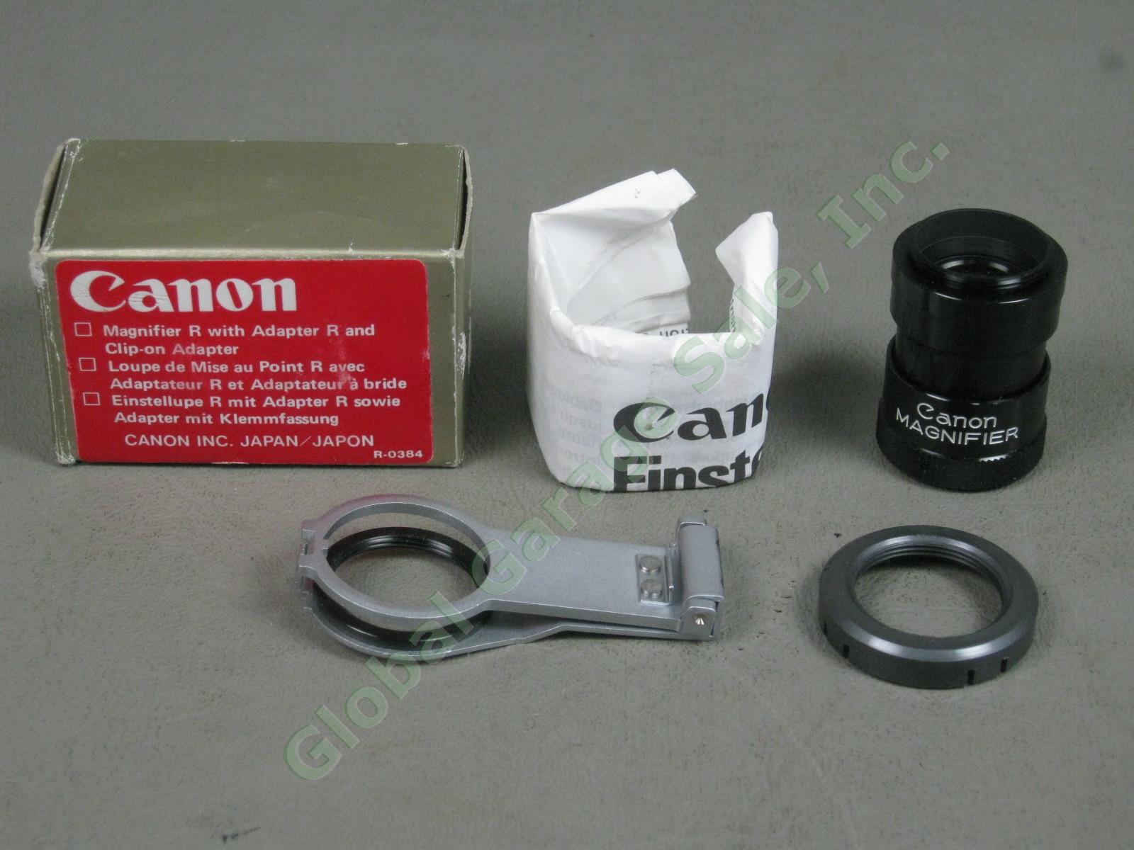 Canon Bellows FL Duplicator 8 Magnifier R Macrophoto Adapter MA-52 Camera Lot NR 14