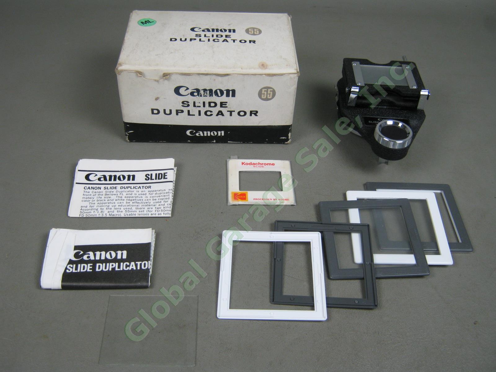 Canon Bellows FL Duplicator 8 Magnifier R Macrophoto Adapter MA-52 Camera Lot NR 15