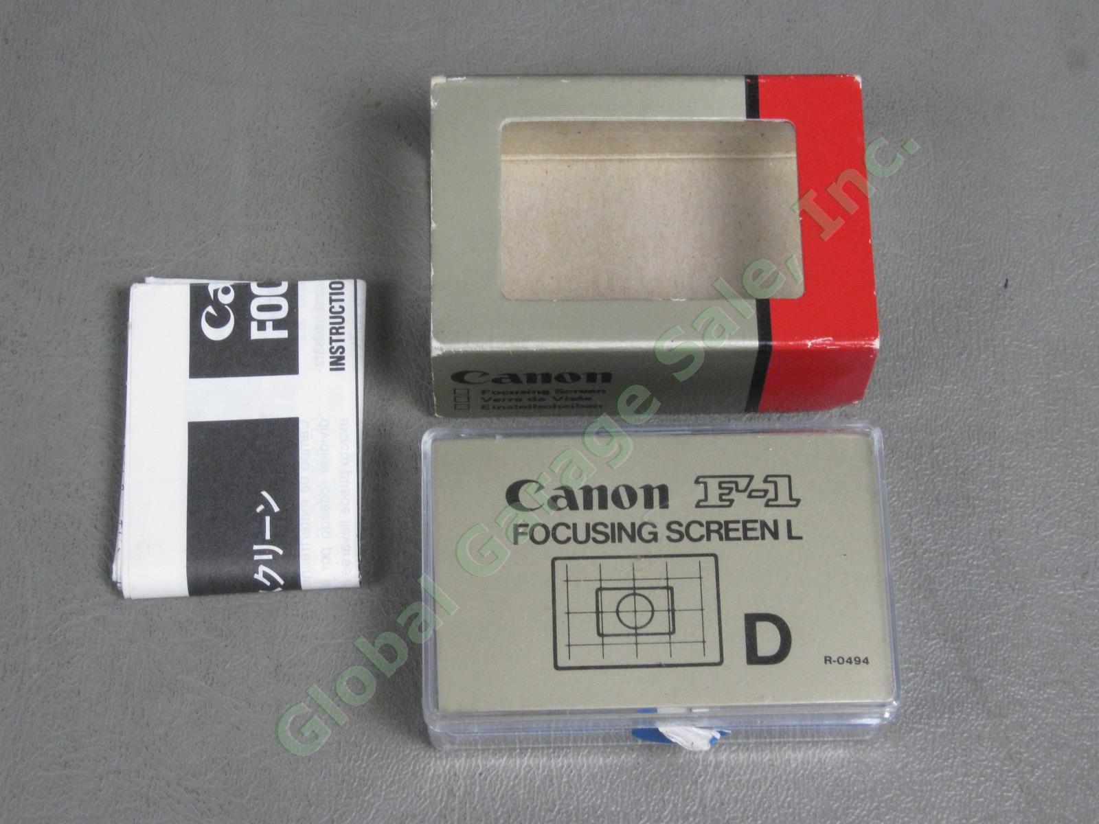 Canon F-1 Camera + Data Back F + Motor Drive MF + Focusing Screen L D Bundle NR! 18