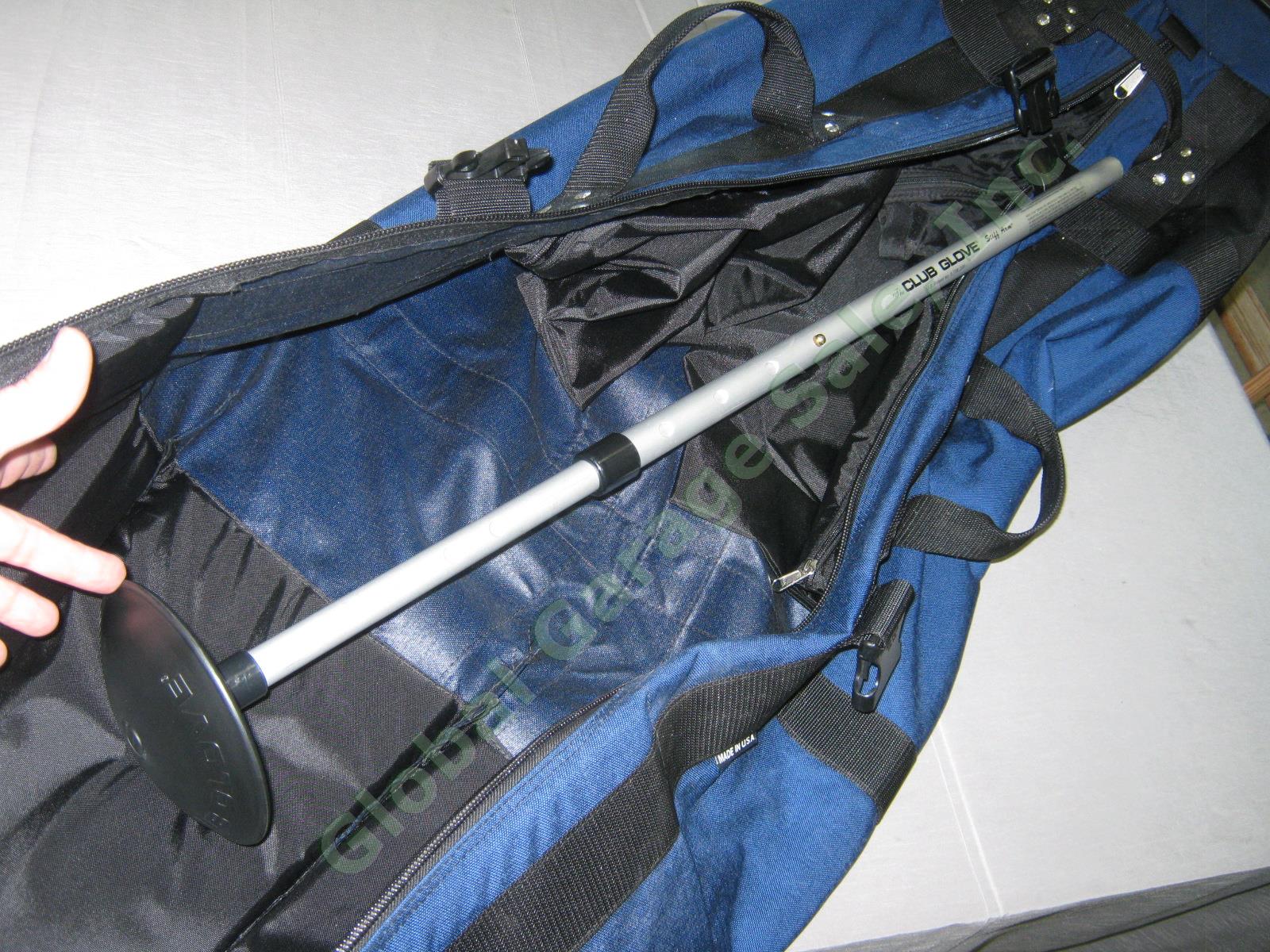 Navy Club Glove Burst Proof Travel Golf Club Bag With Wheels 2 II Free Stiff Arm 5
