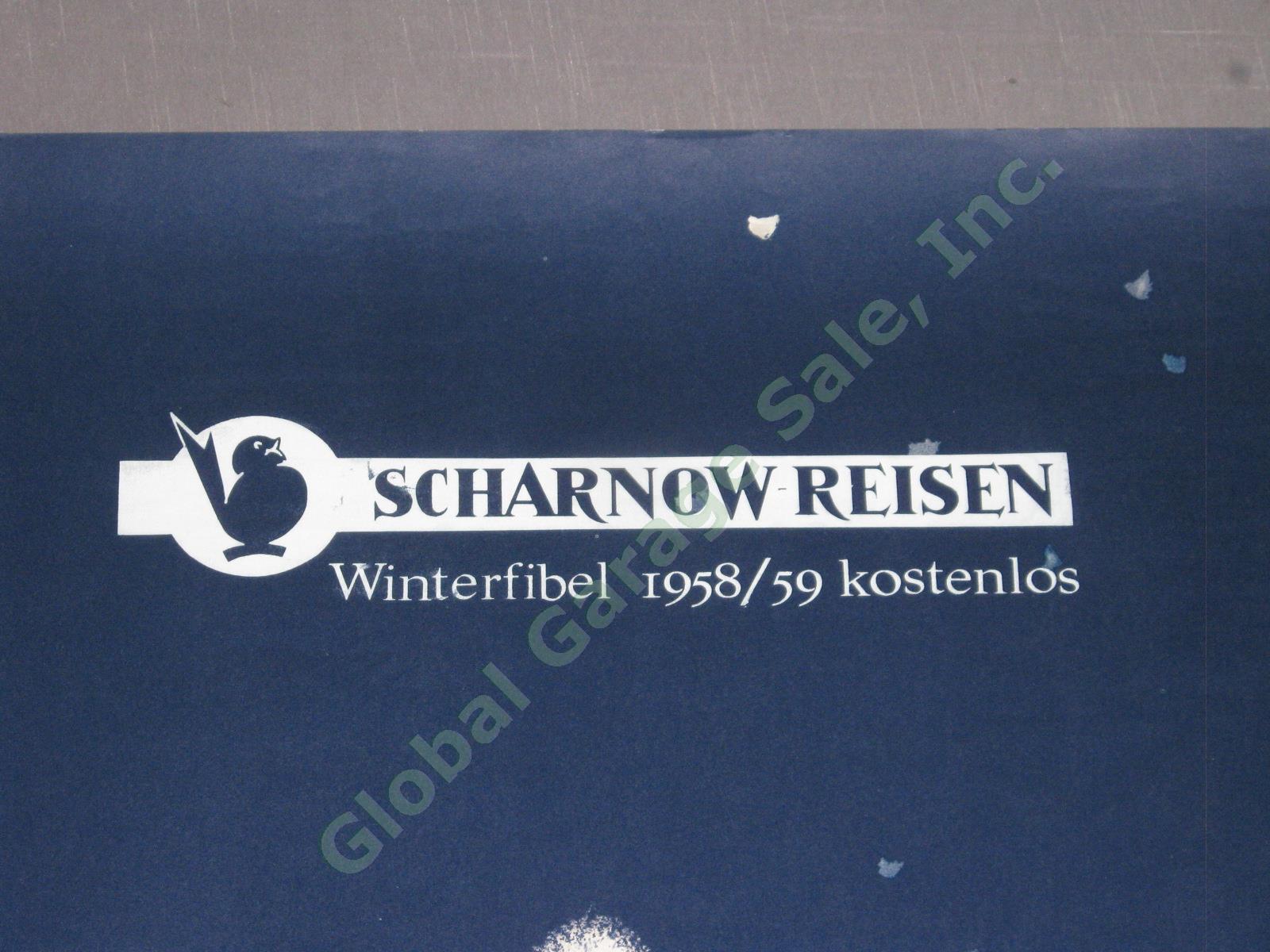 Rare Vtg 1950s Edi Hauri Swiss Ski Travel Poster Berner Oberland Scharnow-Reisen 3