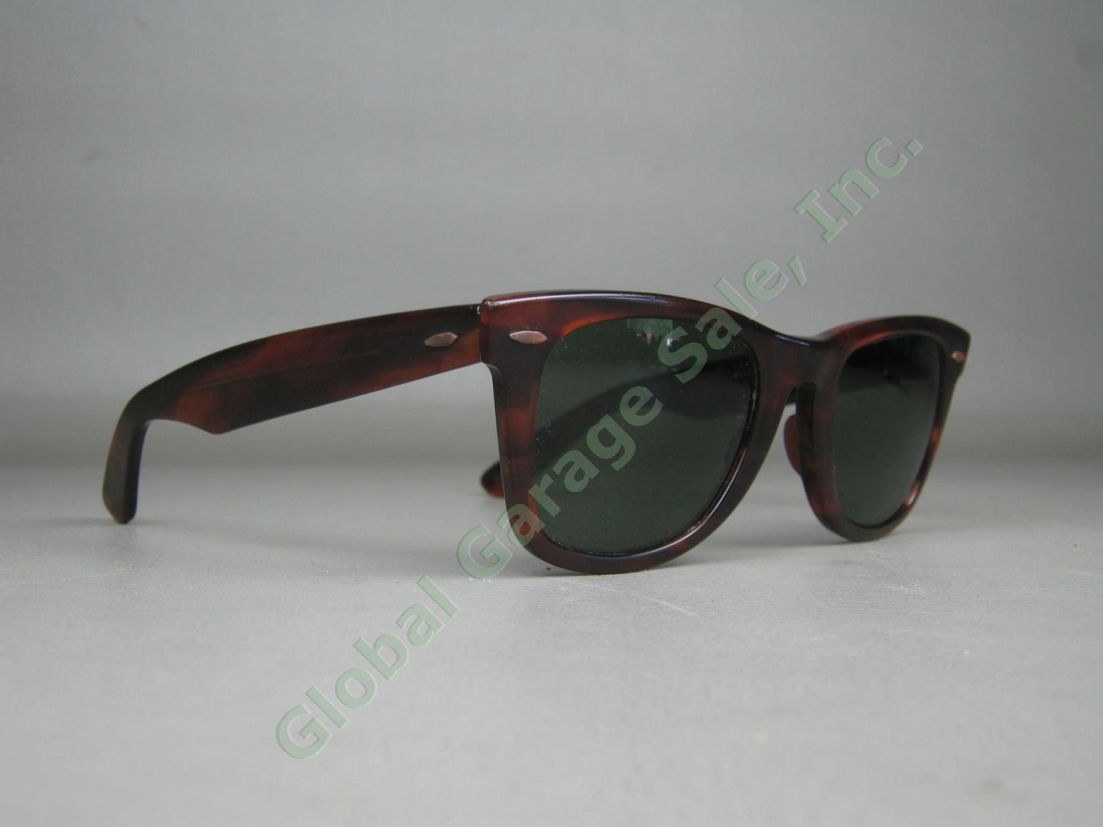 Vtg Bausch Lomb 5022 Ray-Ban Wayfarer Tortoise Shell Style Sunglasses L2052 UYAS 2