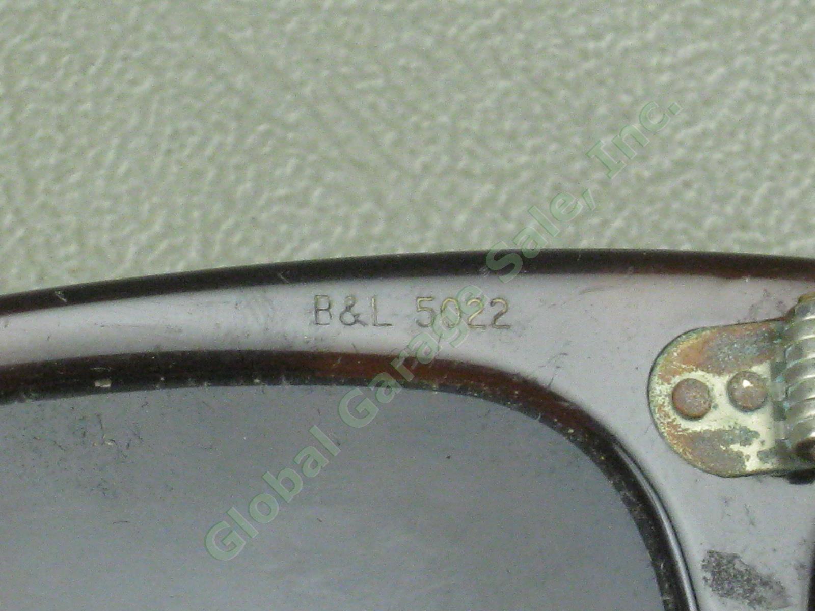 Vtg Bausch Lomb 5022 Ray-Ban Wayfarer Tortoise Shell Style Sunglasses L2052 UYAS 6