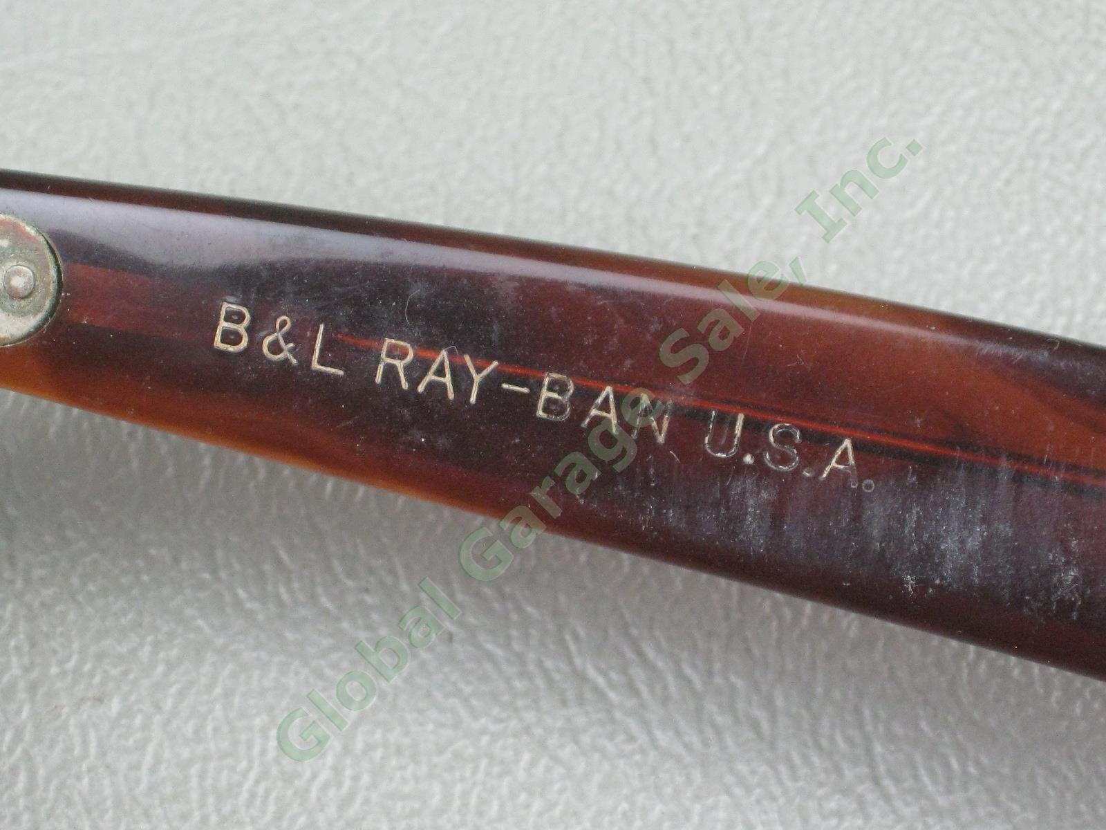 Vtg Bausch Lomb 5022 Ray-Ban Wayfarer Tortoise Shell Style Sunglasses L2052 UYAS 7
