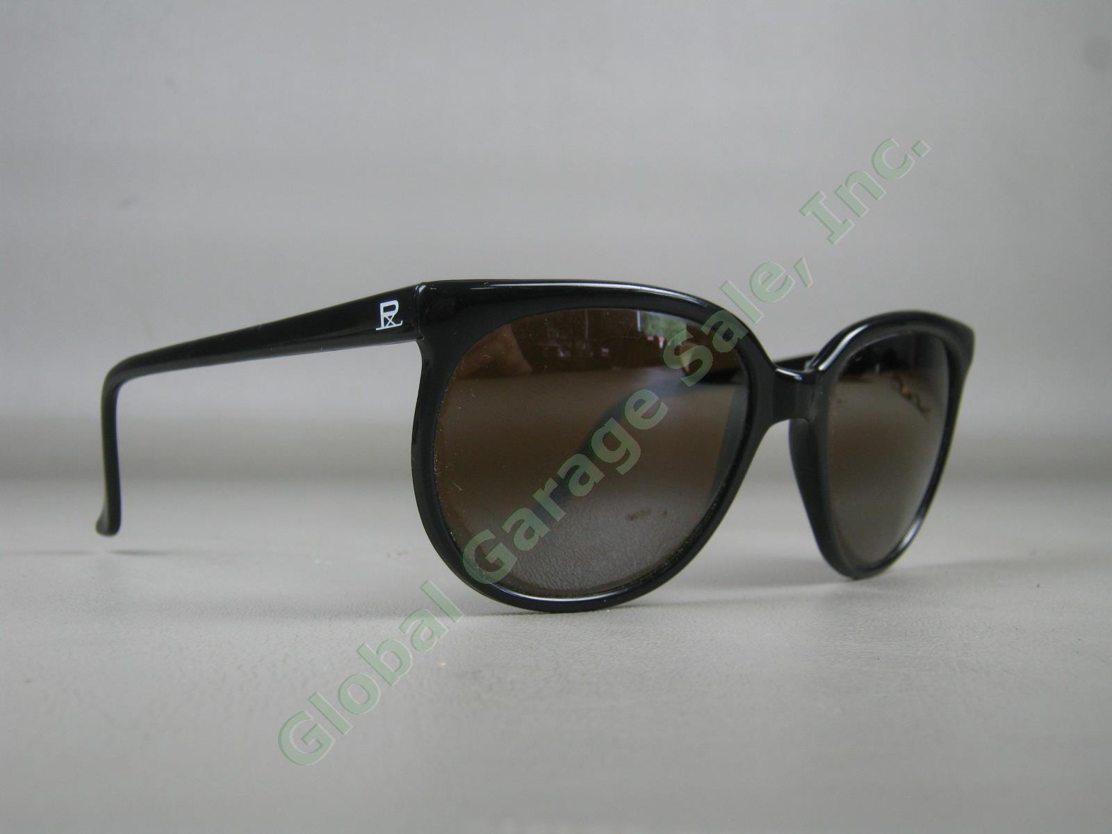 Vtg Skilynx-Acier-Vuarnet Pouilloux 4002 Black Sunglasses W/ Amber Lenses France 3