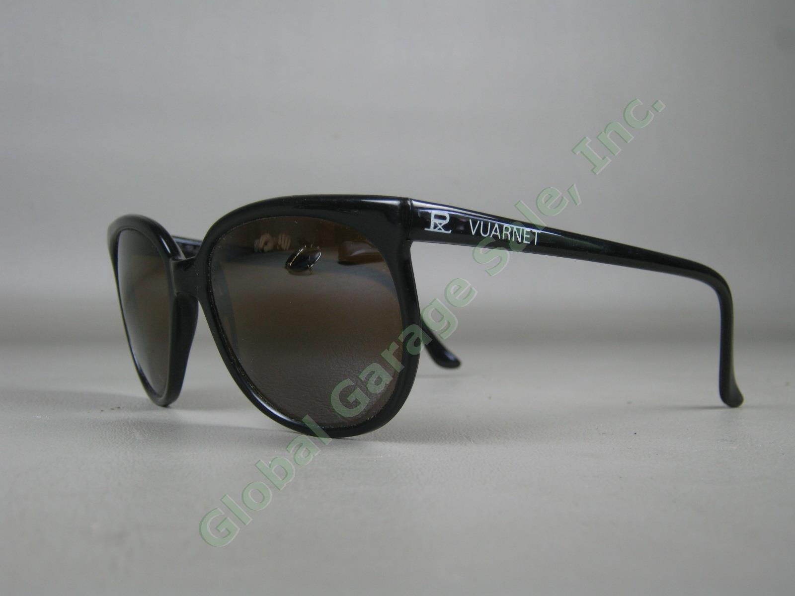 Vtg Skilynx-Acier-Vuarnet Pouilloux 4002 Black Sunglasses W/ Amber Lenses France 4