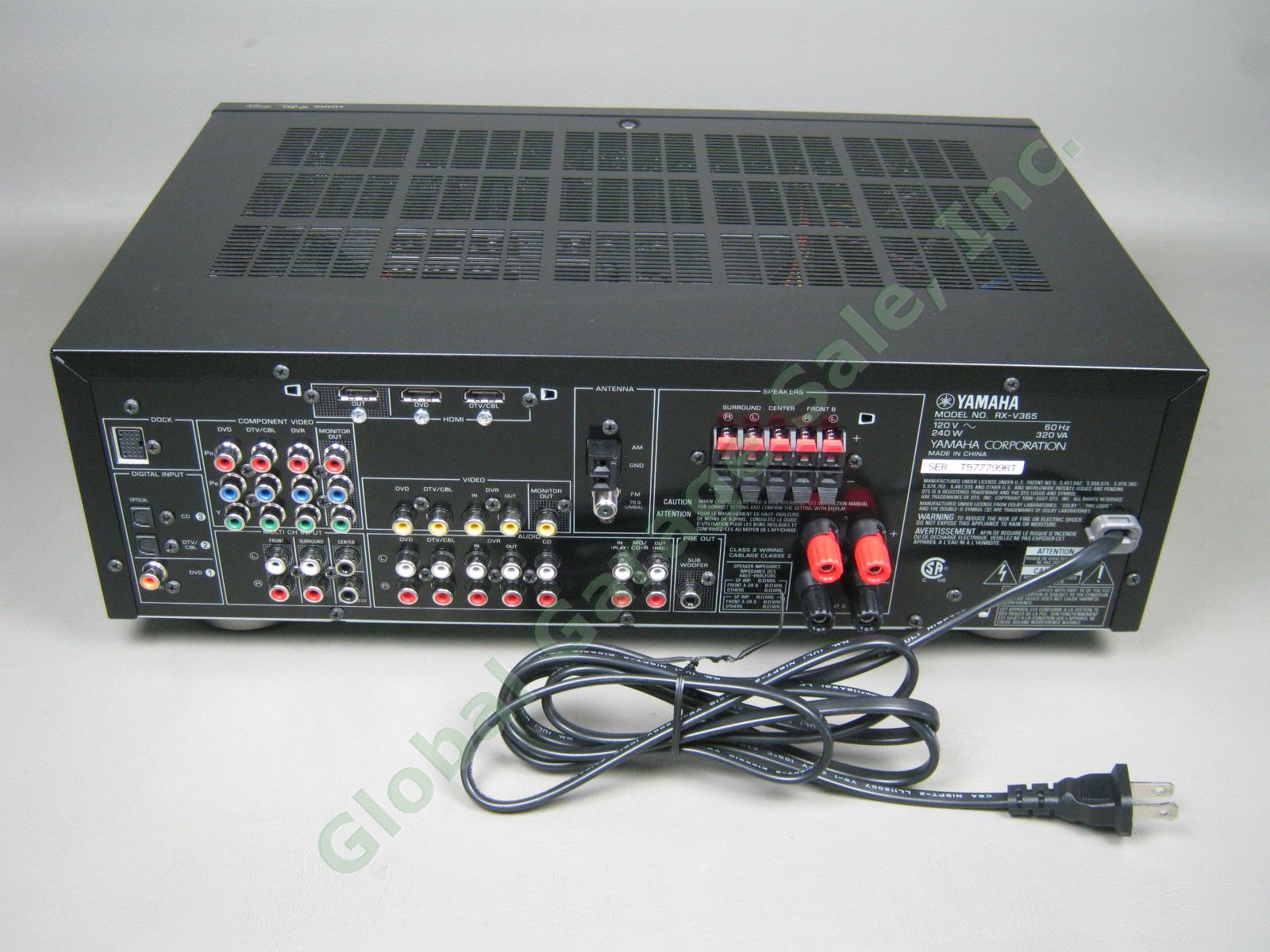 Yamaha RX-V365 500-Watt 5.1-channel Natural Sound Home Theater AV Receiver HDMI 6