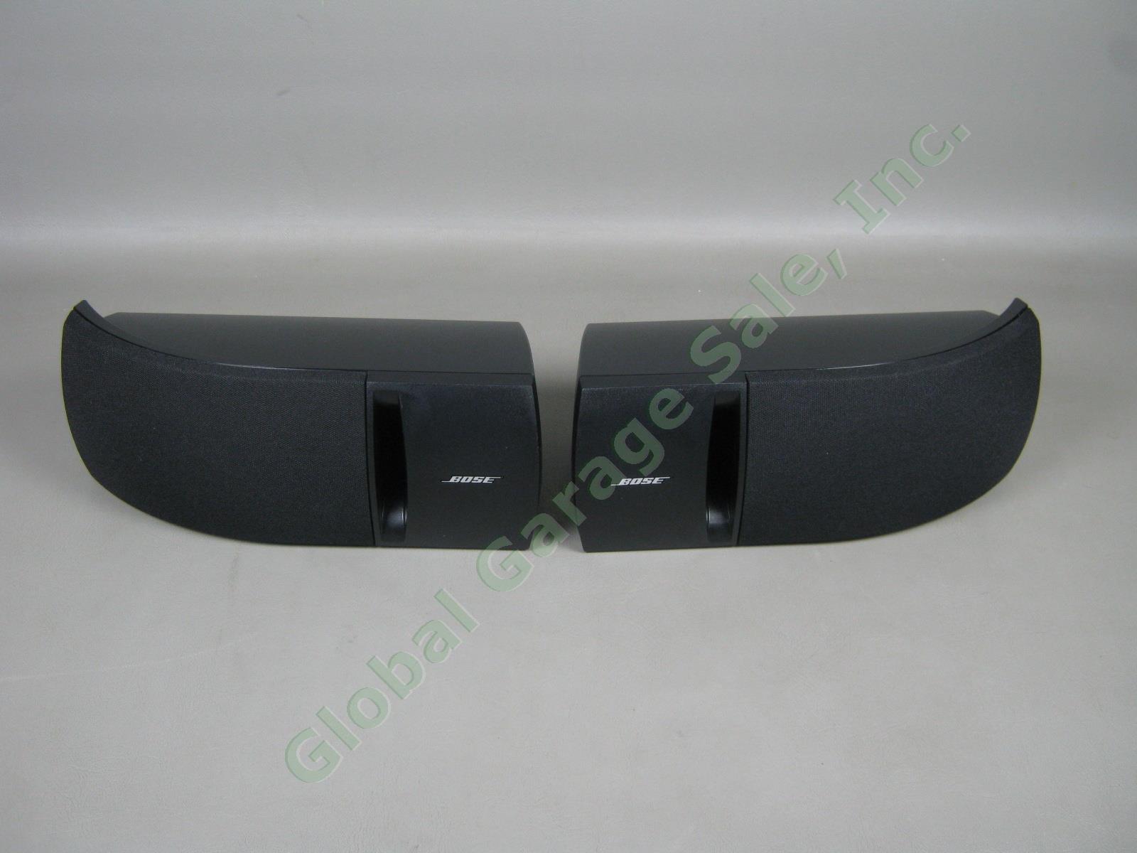Black Pair Bose 161 Left Right Bookshelf Speaker System +Brackets Manual Box Lot 2