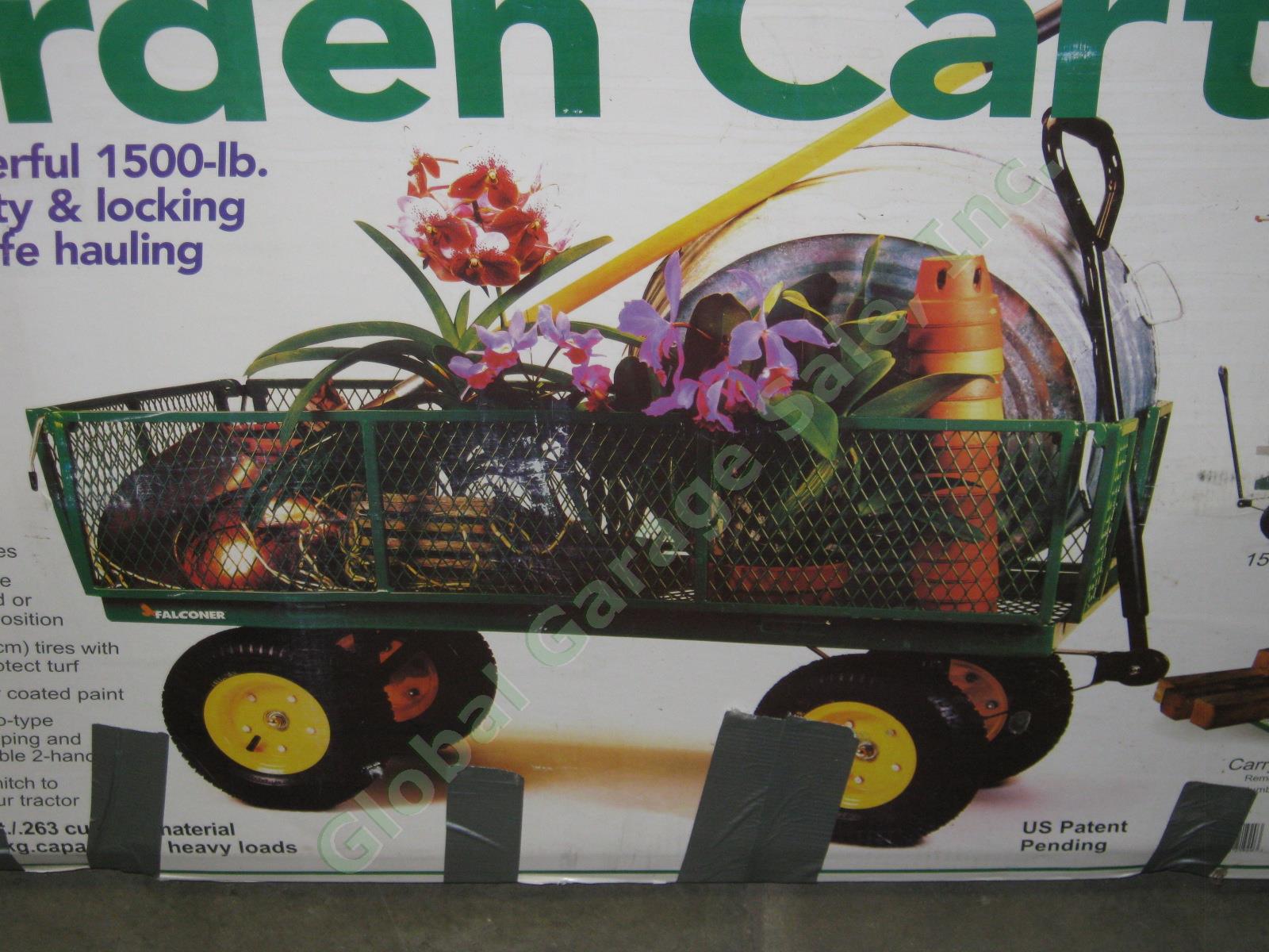 NIB Falconer Industrial Garden Cart Wagon 1500lb Capacity 24"x48" Deck 9.3 cu ft 1