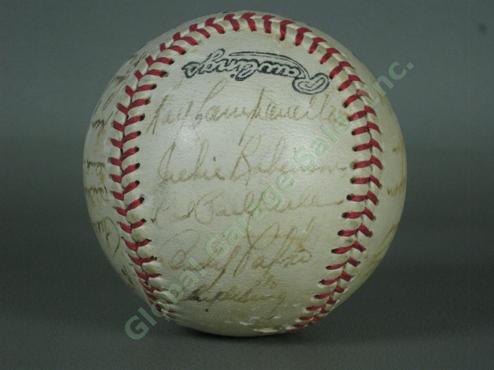 Vtg 1951 Brooklyn Dodgers Team Signed Baseball Robinson Campanella ++ Clubhouse? 2