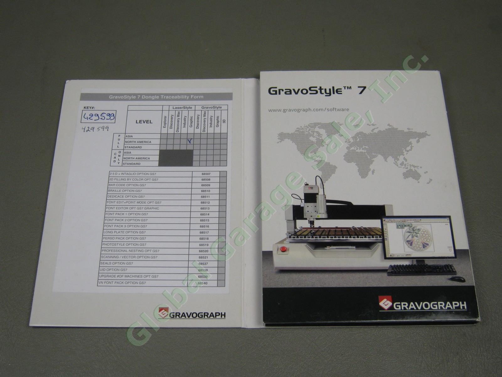 Gravograph GravoStyle 7 Full Graphic Level Engraving Machine Software W/ Dongle+ 1