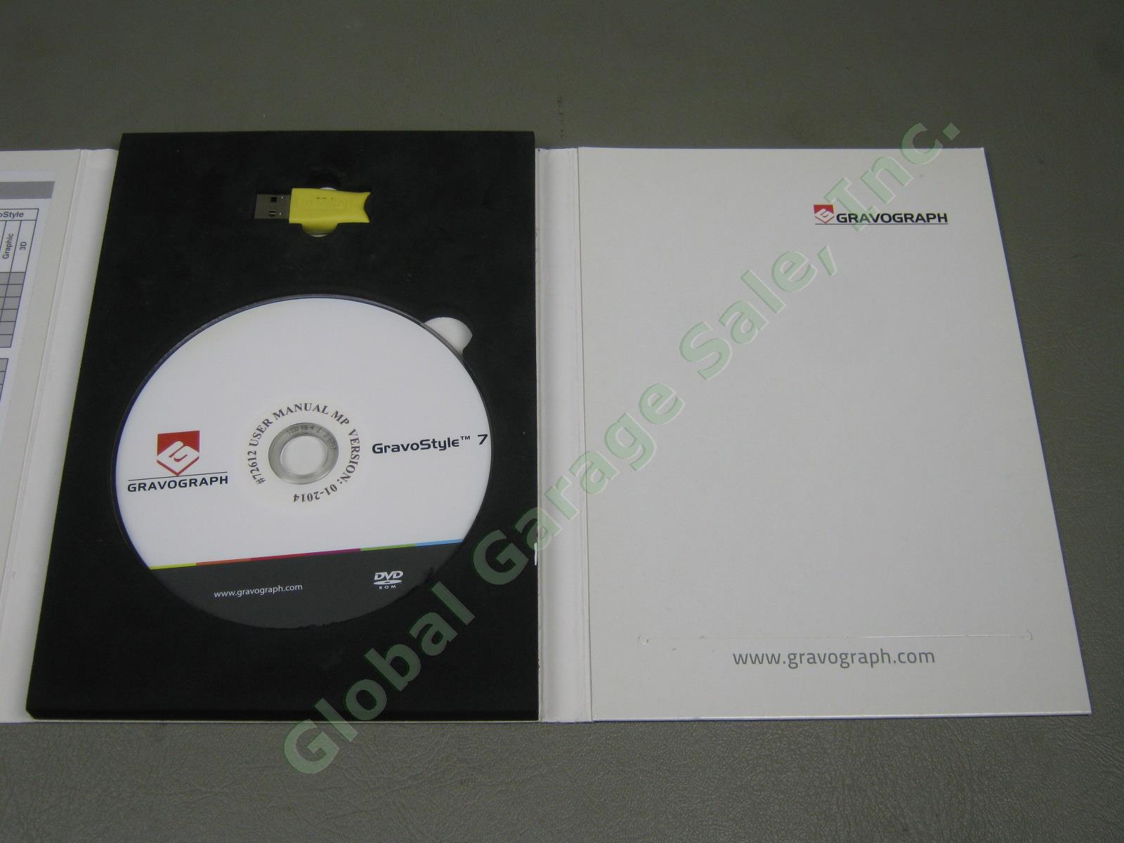 Gravograph GravoStyle 7 Full Graphic Level Engraving Machine Software W/ Dongle+ 2