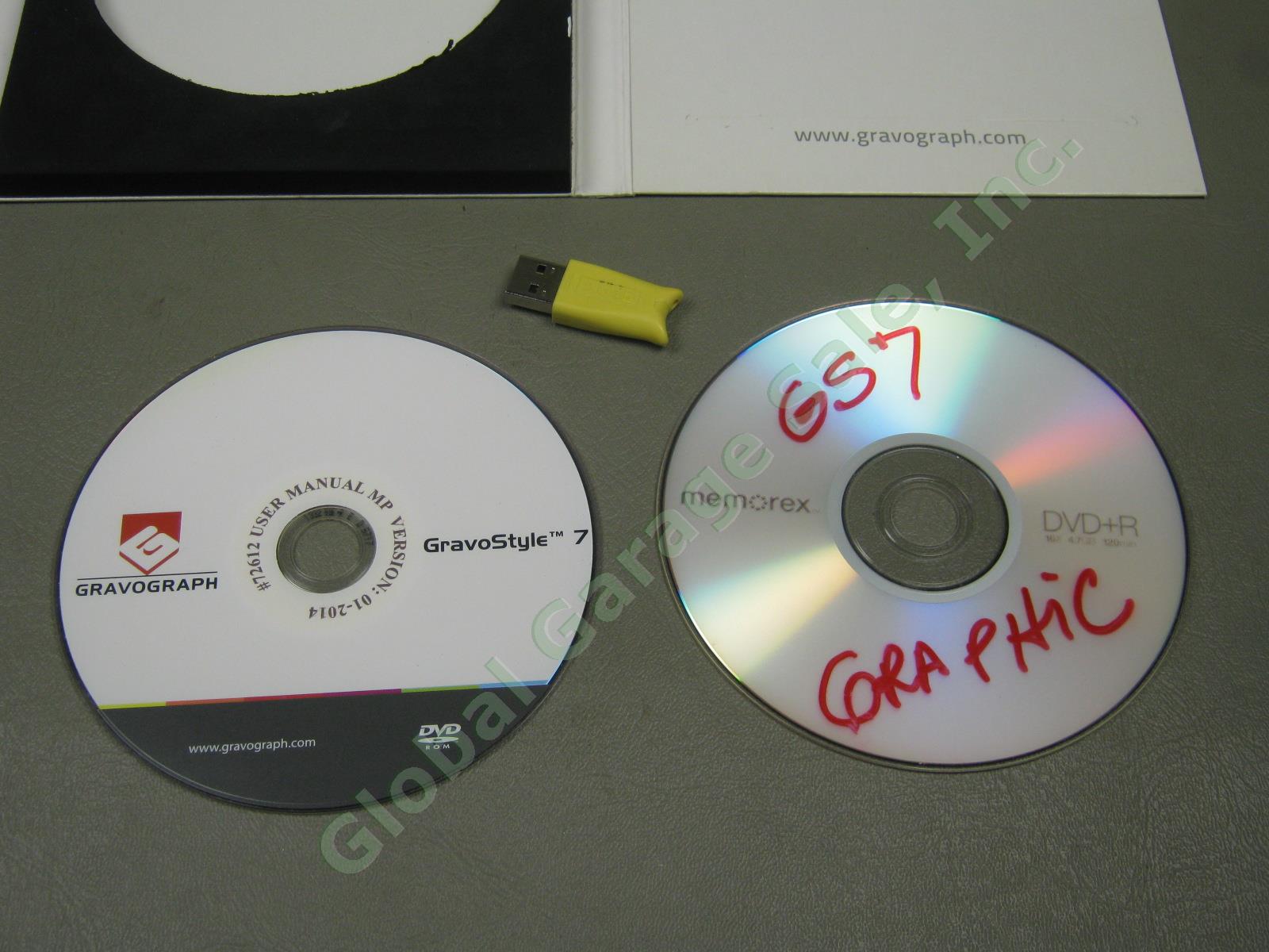 Gravograph GravoStyle 7 Full Graphic Level Engraving Machine Software W/ Dongle+ 3