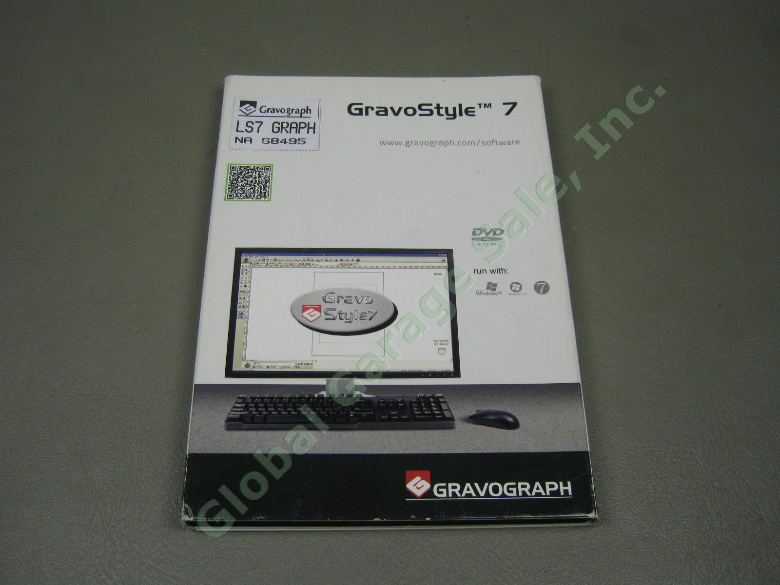 Gravograph GravoStyle 7 Full Graphic Level Engraving Machine Software W/ Dongle+ 5