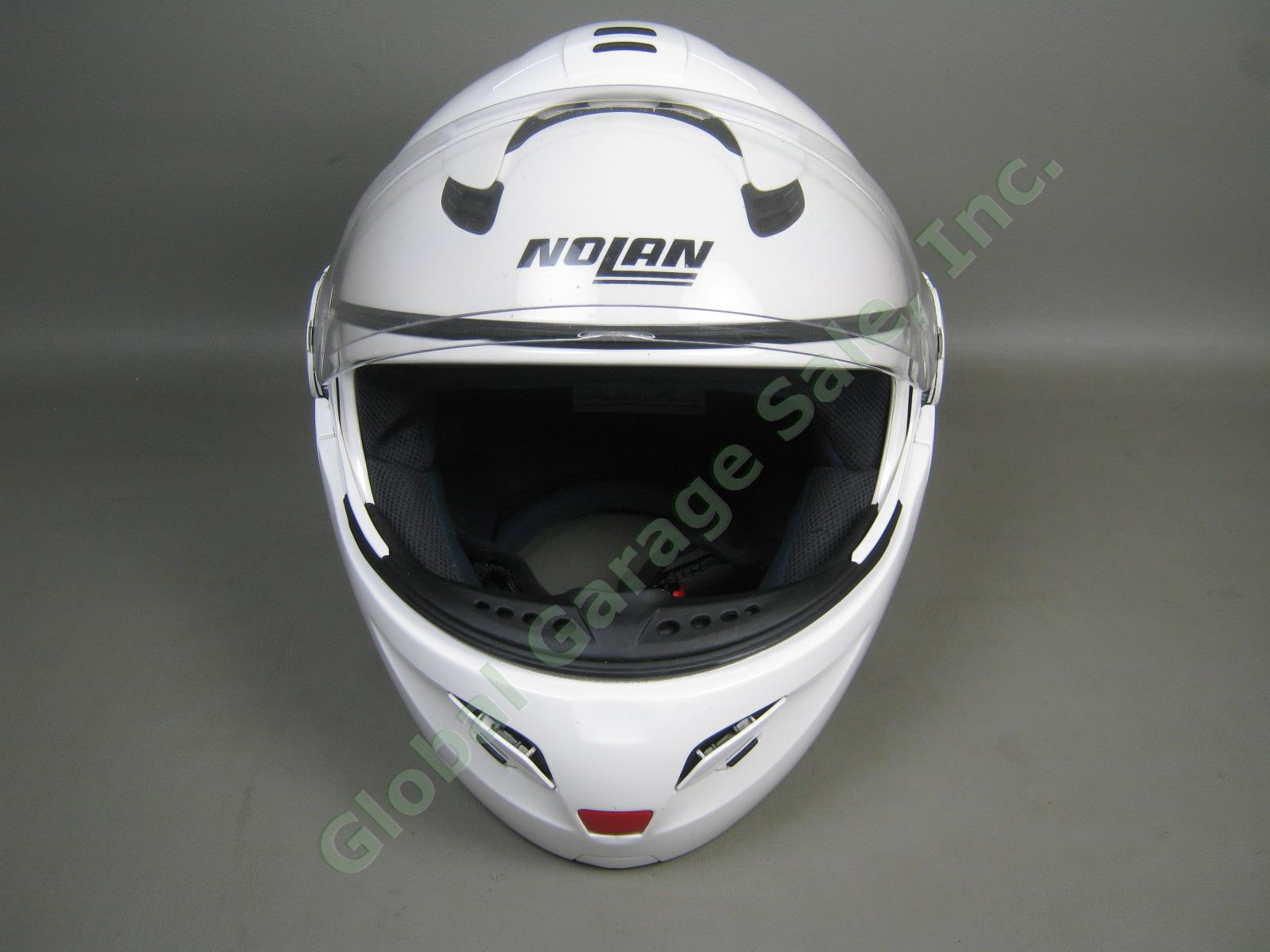 Nolan N102 Solid N-Com Metal White Motorcycle Helmet XXL Exc Cond W/ Box Bundle 2