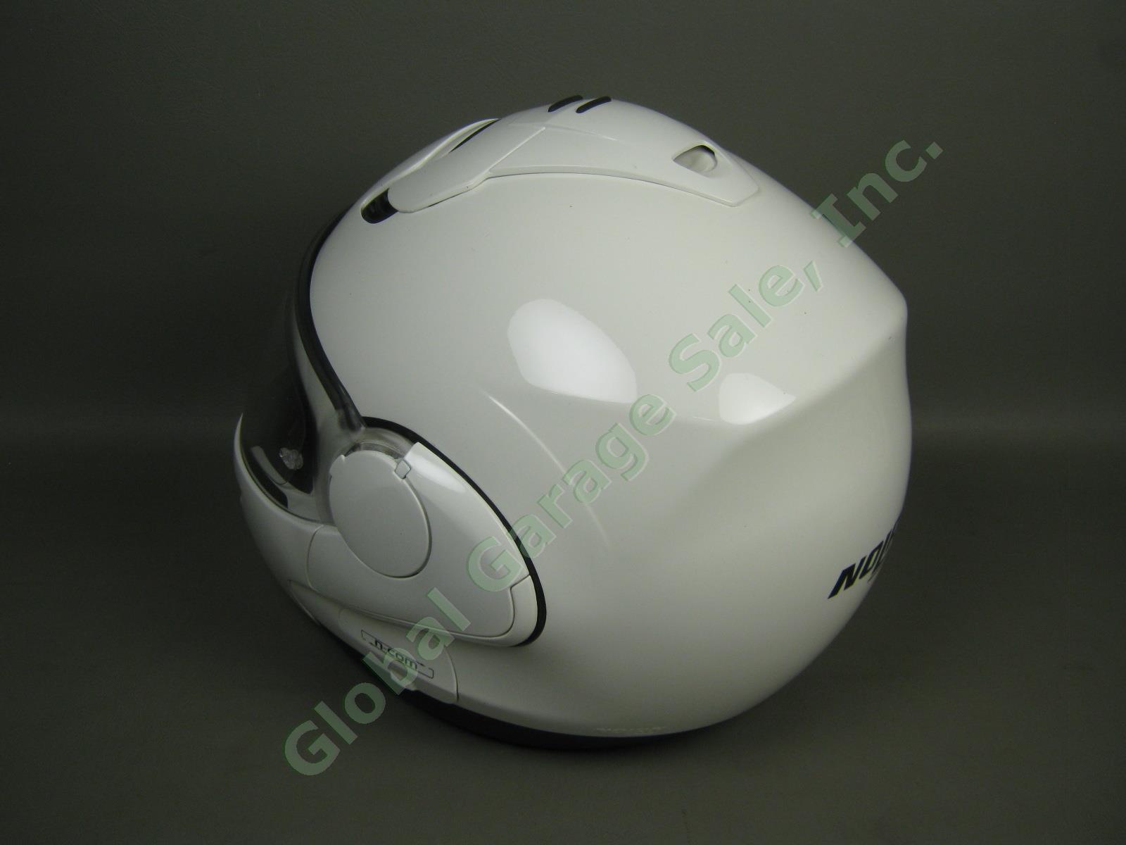 Nolan N102 Solid N-Com Metal White Motorcycle Helmet XXL Exc Cond W/ Box Bundle 3