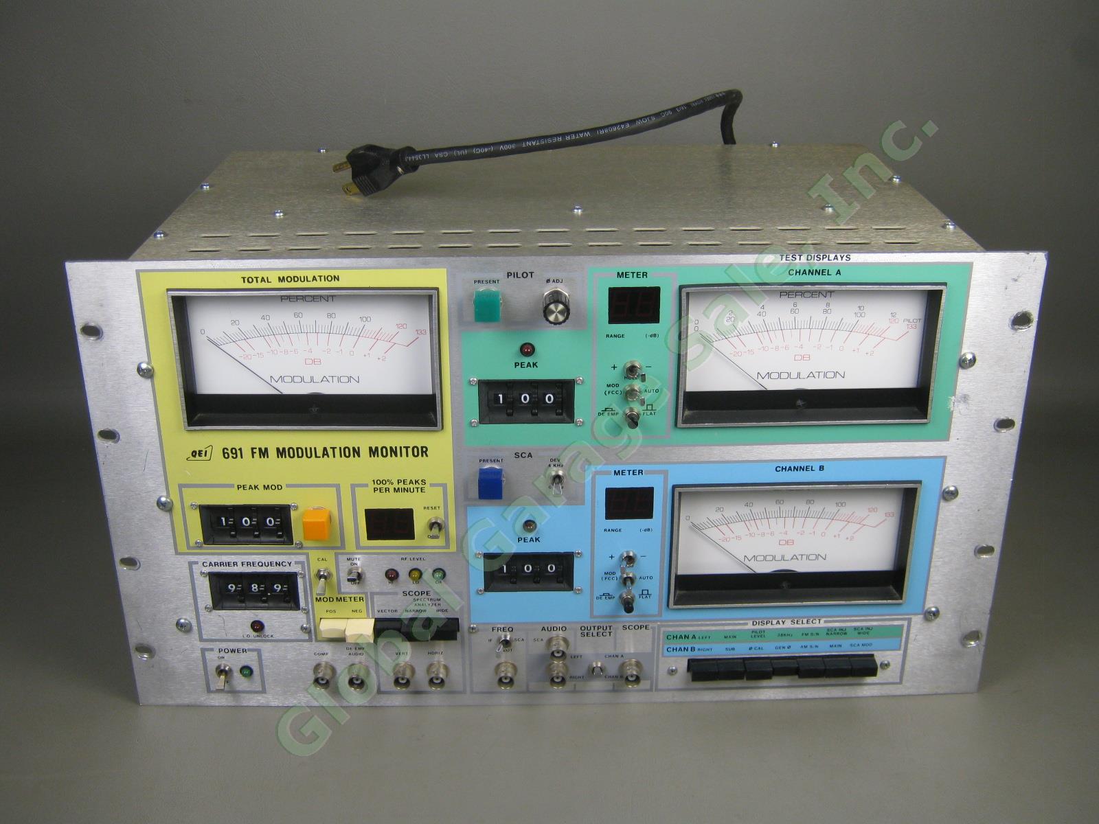 QEI 691 Professional FM Radio Modulation Monitor Test Set Working When Removed