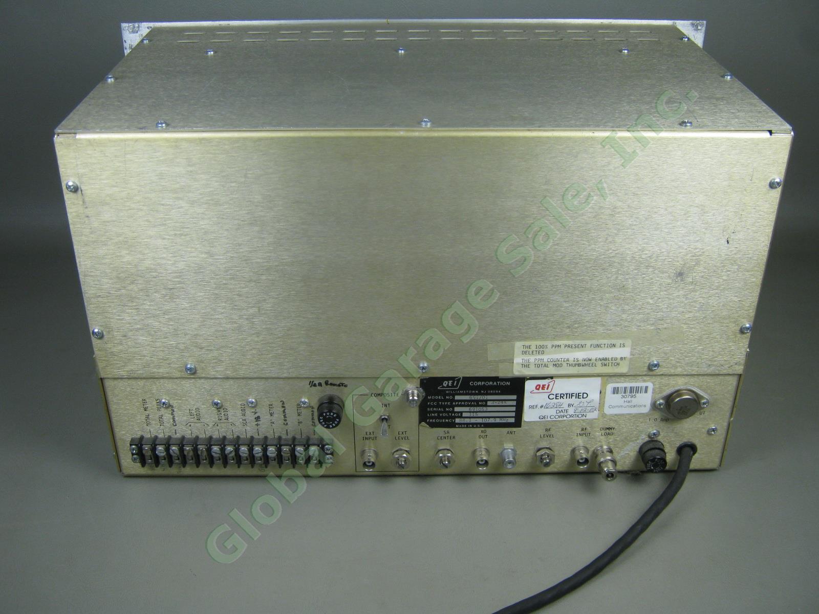 QEI 691 Professional FM Radio Modulation Monitor Test Set Working When Removed 4