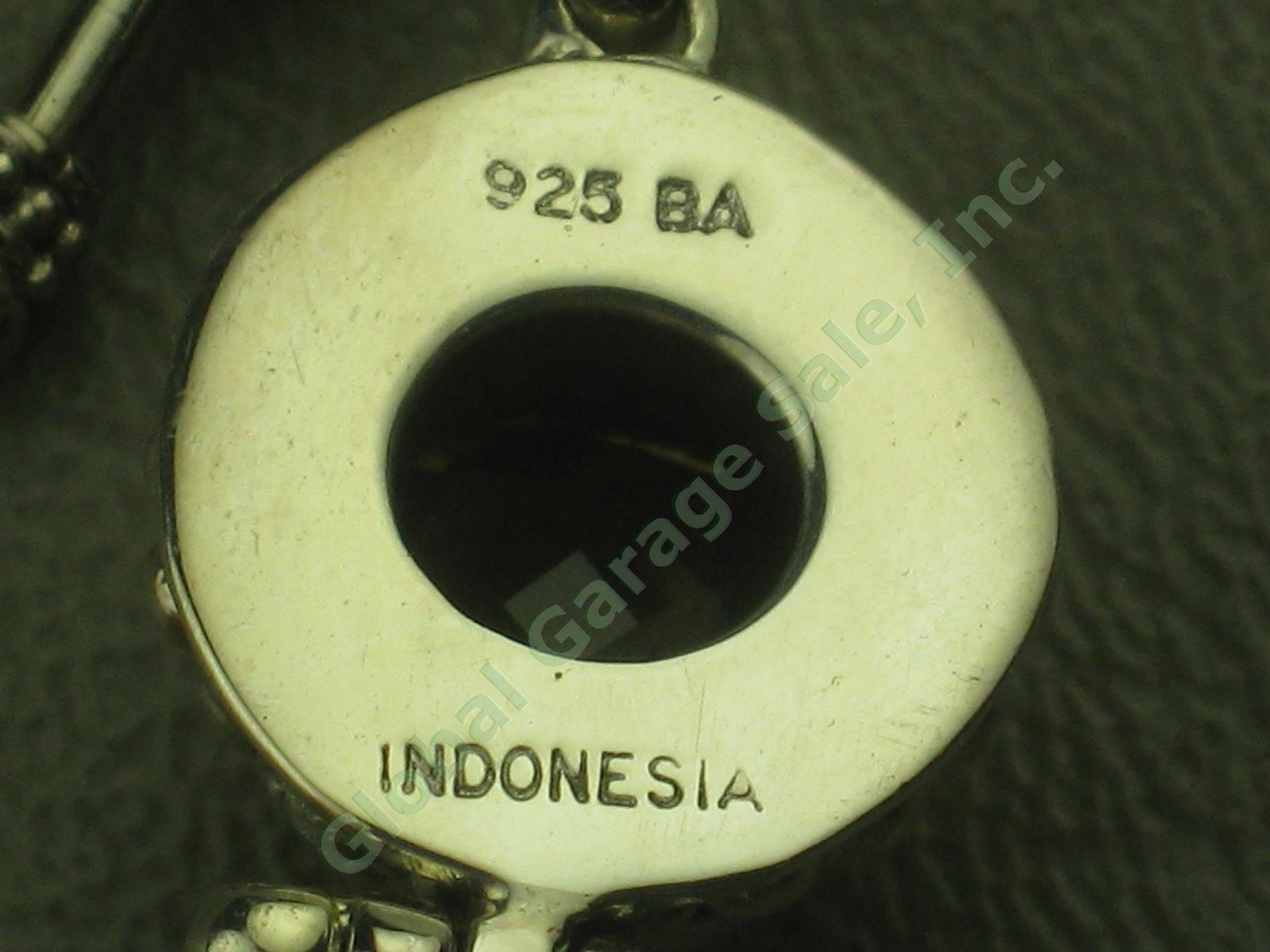 Aquamarine Smoky Quartz Sterling Silver Bracelet Marked BA Indonesia John Hardy? 4