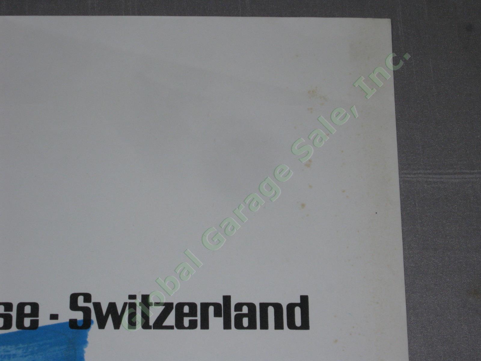 Vtg Orig 1960 Swiss Engelberg Travel Ski Resort Poster Switzerland Kaltenbach NR 5