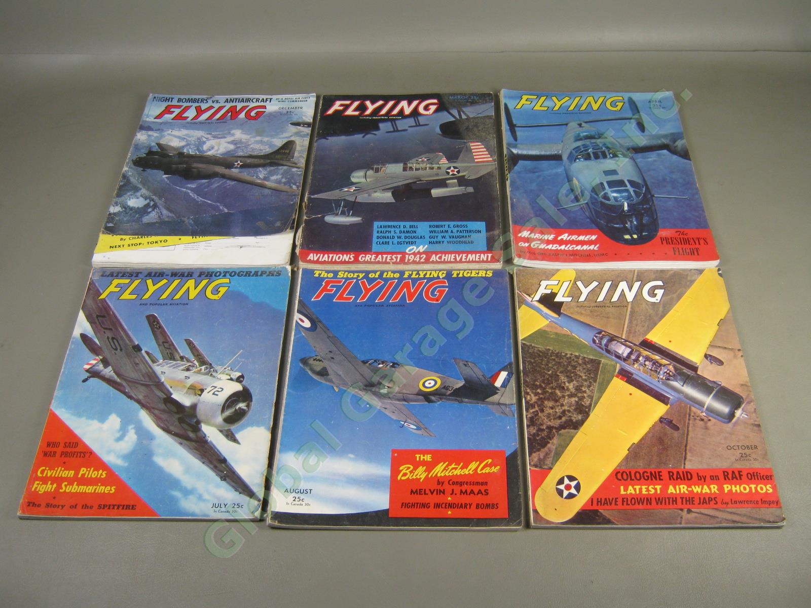 30 Vtg FLYING Aviation Magazine Lot 1942 1943 1944 1945 1946 1947 1948 WWII War 2
