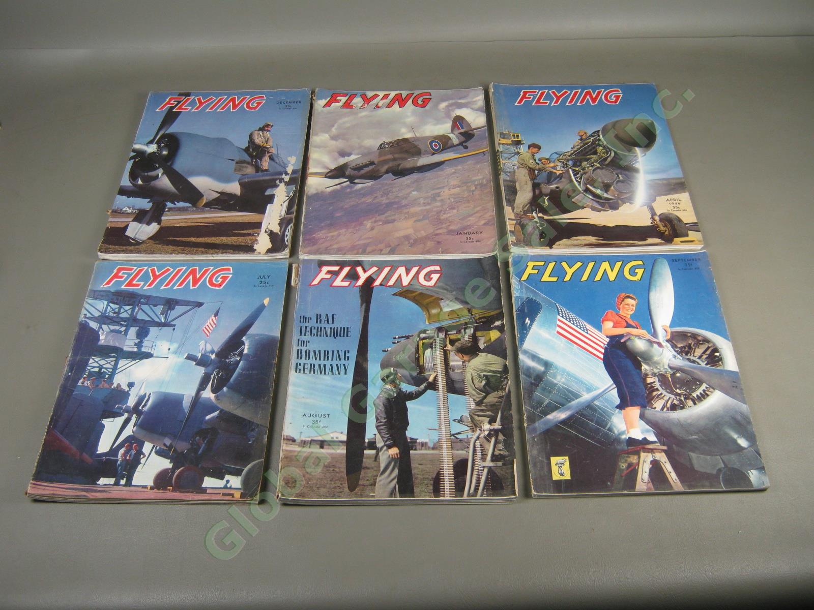 30 Vtg FLYING Aviation Magazine Lot 1942 1943 1944 1945 1946 1947 1948 WWII War 4