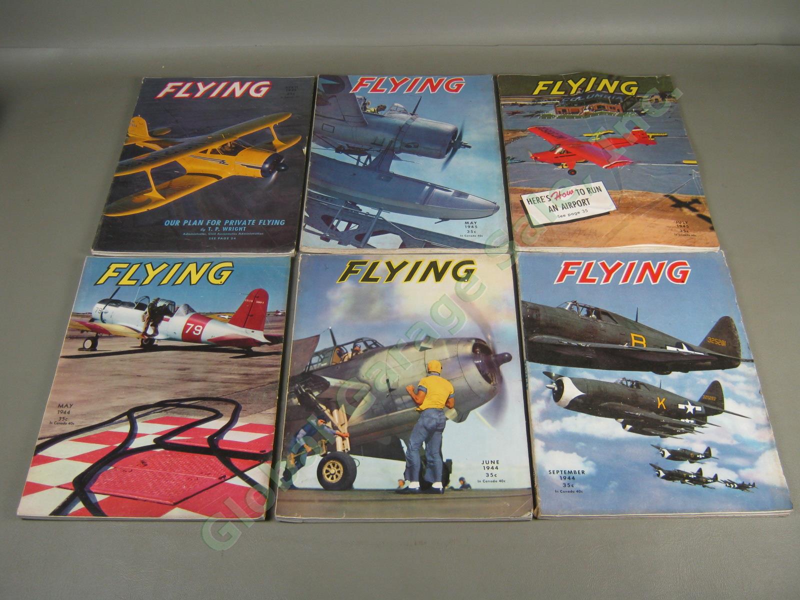 30 Vtg FLYING Aviation Magazine Lot 1942 1943 1944 1945 1946 1947 1948 WWII War 6