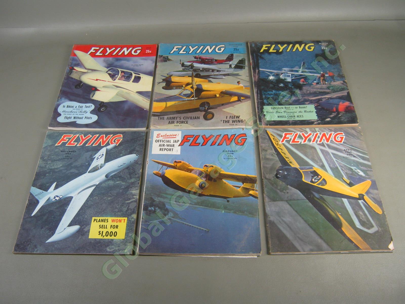 30 Vtg FLYING Aviation Magazine Lot 1942 1943 1944 1945 1946 1947 1948 WWII War 8