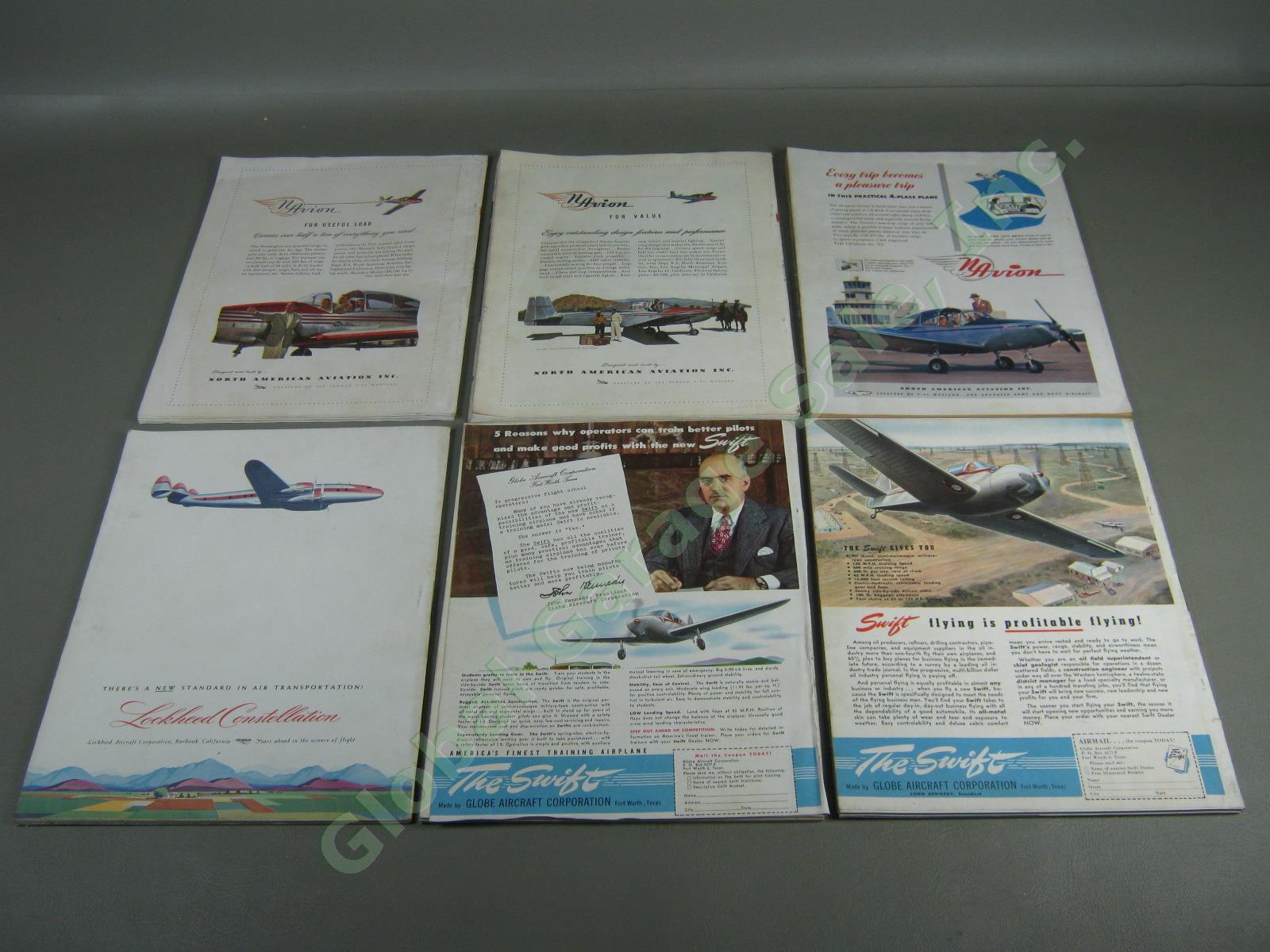 30 Vtg FLYING Aviation Magazine Lot 1942 1943 1944 1945 1946 1947 1948 WWII War 9