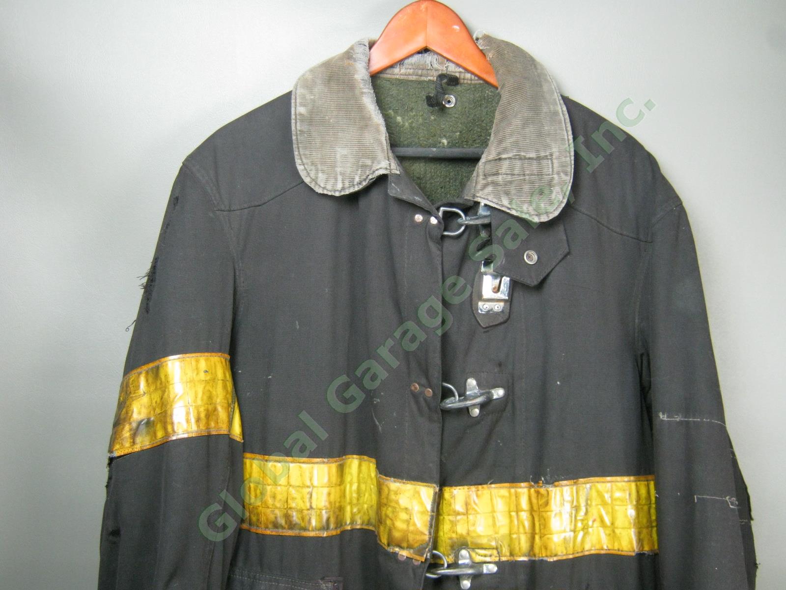 Vtg FDNY NY Fire Dept Firefighter Bunker Turnout Coat Jacket Globe Size 44 NR! 1