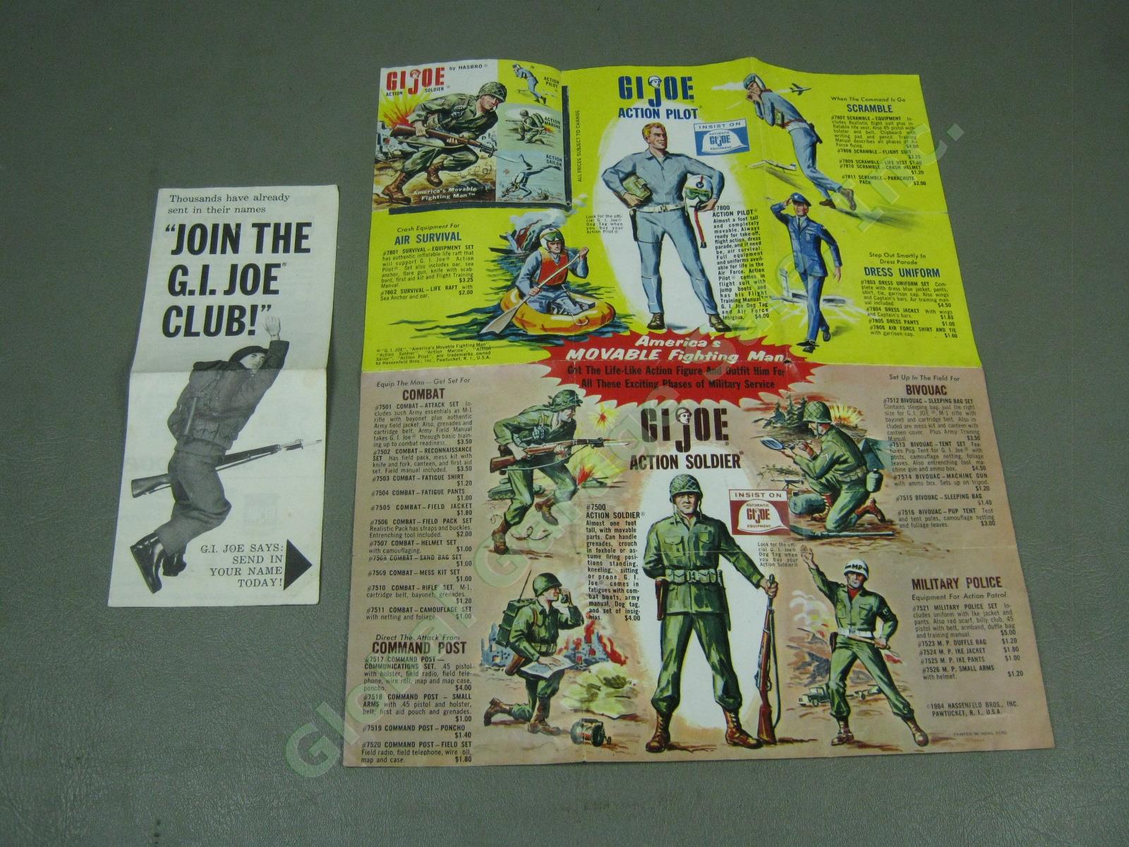 2 12" 1964 GI Joe Lot Figures Uniforms Action Pilot Jumpsuit Marine Dress Parade 9
