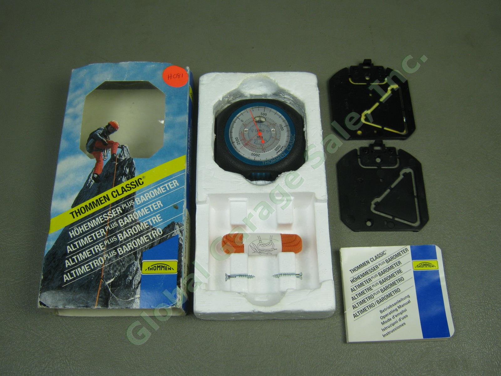 Vtg Thommen Classic TX-18 21000 Ft Pocket Altimeter Plus Barometer +Box Was $325