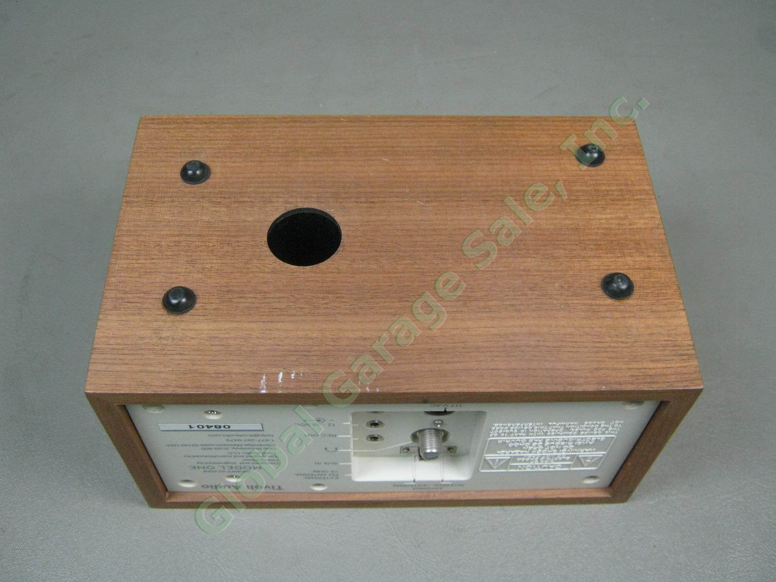 Tivoli Model One AM/FM Radio W/ Walnut/Beige Case Antenna Power Cord Henry Kloss 5