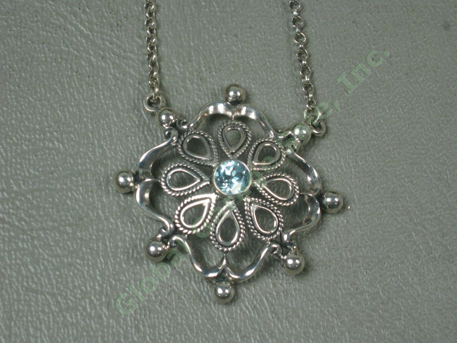 Sterling Silver Jewelry Lot Pearl Opal Amber Amethyst Citrine Pendants Earrings 6