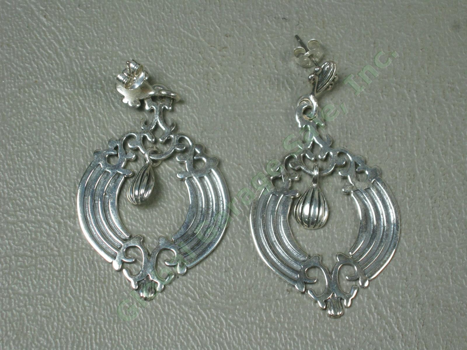 Sterling Silver Jewelry Lot Pearl Opal Amber Amethyst Citrine Pendants Earrings 7