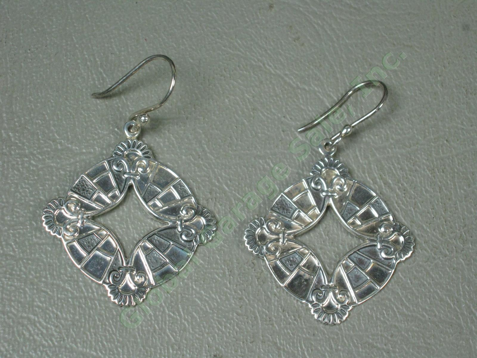Sterling Silver Jewelry Lot Pearl Opal Amber Amethyst Citrine Pendants Earrings 8