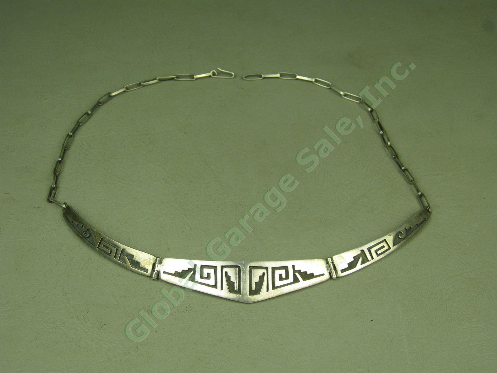 Hopi Native American James J Honyaktewa Sterling Silver Southwestern Necklace NR