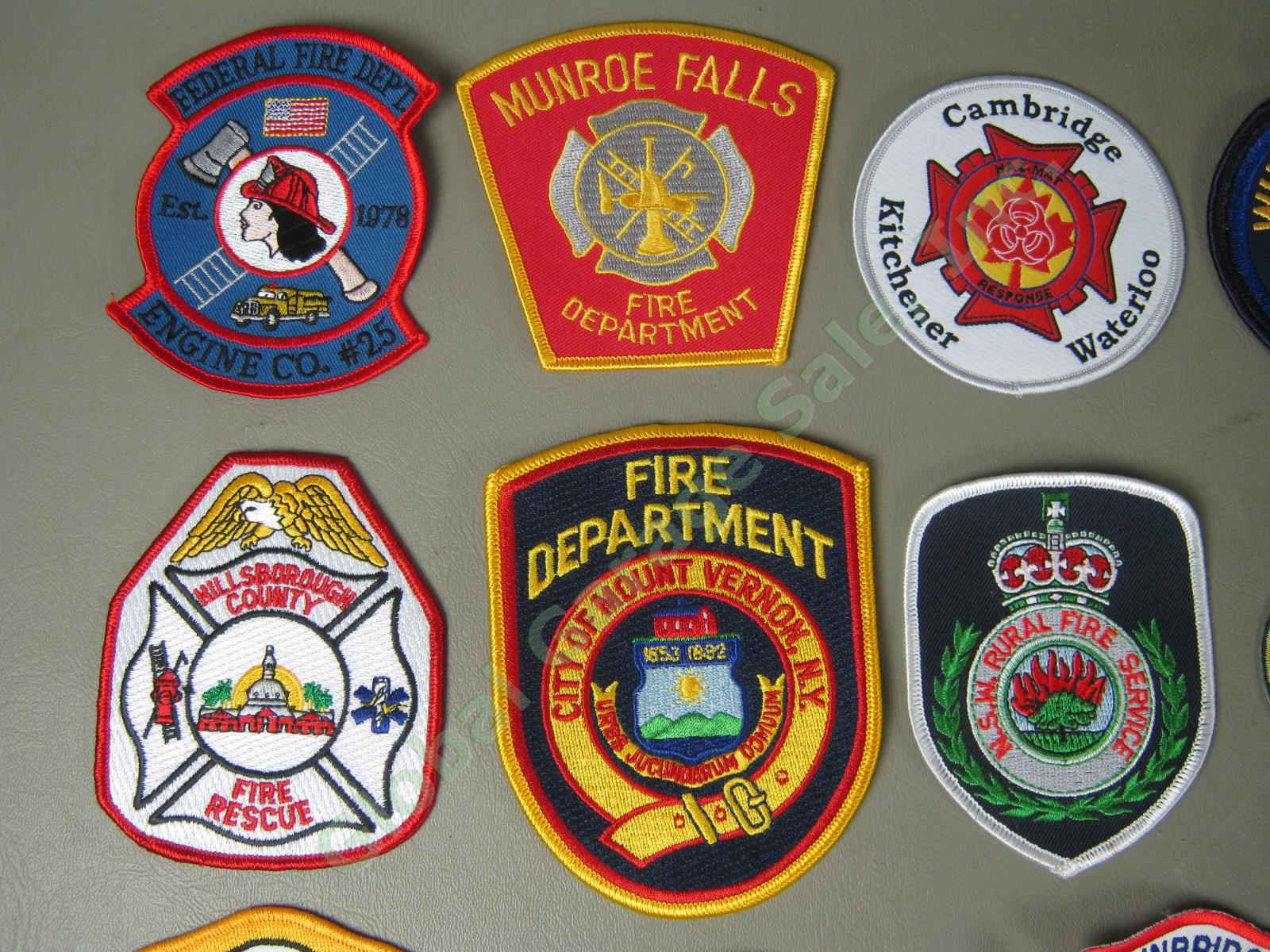 Huge Lot 47 New/Used Genuine Fire Dept Patches Virginia Ohio Florida MA CT TX NY