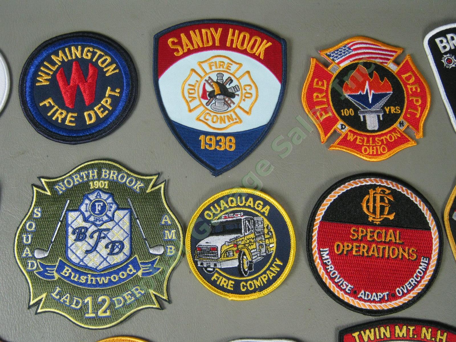 Huge Lot 47 New/Used Genuine Fire Dept Patches Virginia Ohio Florida MA CT TX NY 1
