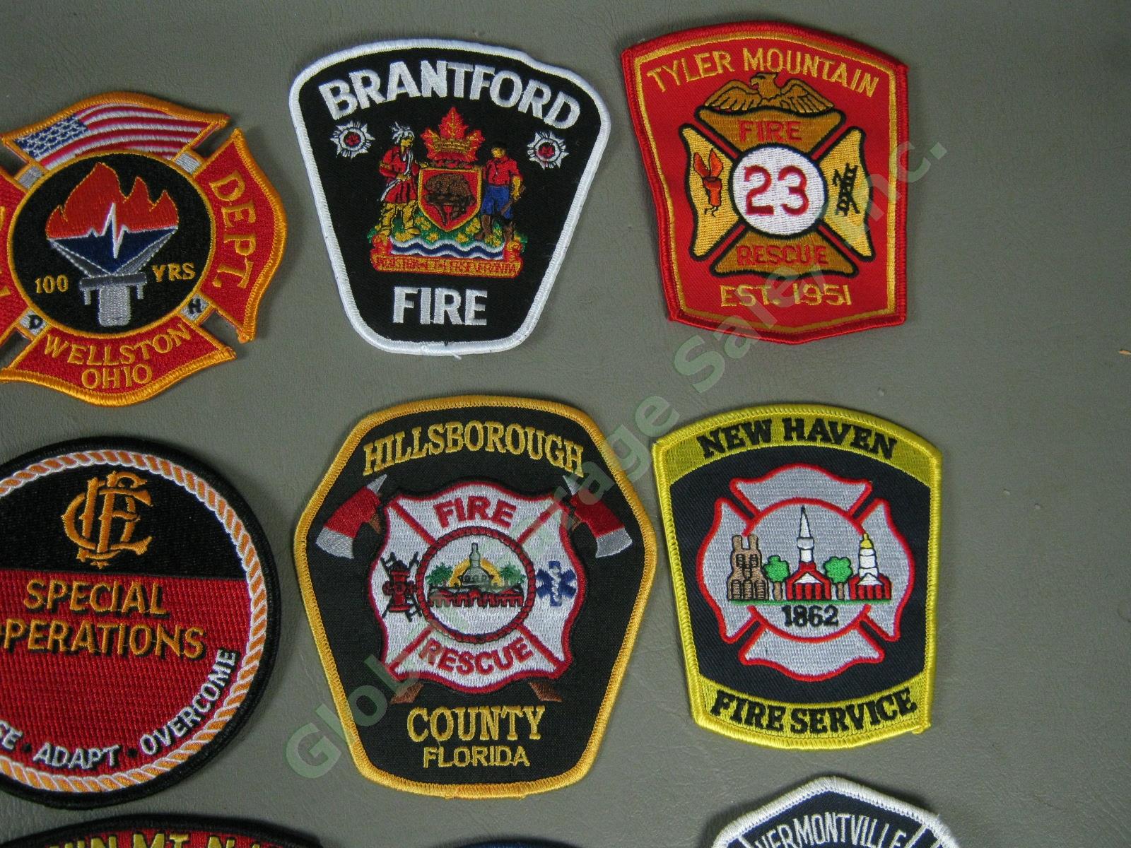 Huge Lot 47 New/Used Genuine Fire Dept Patches Virginia Ohio Florida MA CT TX NY 2