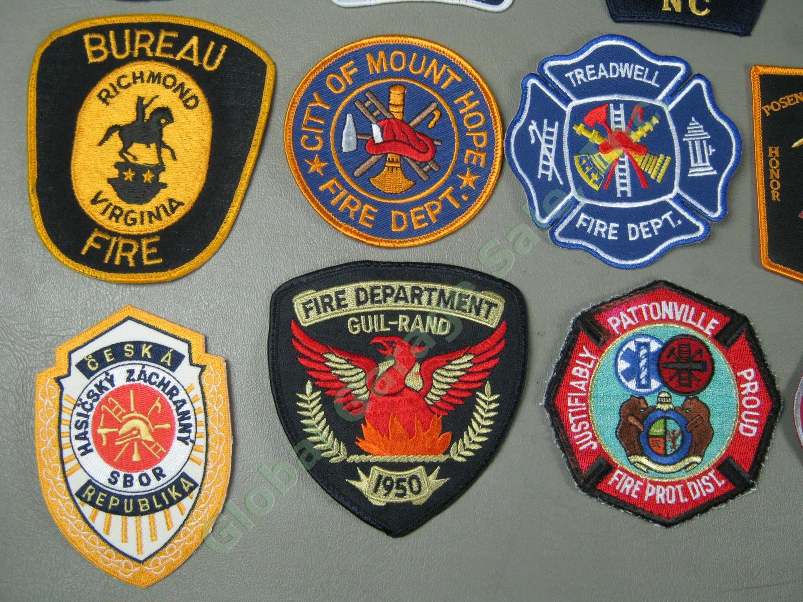 Huge Lot 47 New/Used Genuine Fire Dept Patches Virginia Ohio Florida MA CT TX NY 6