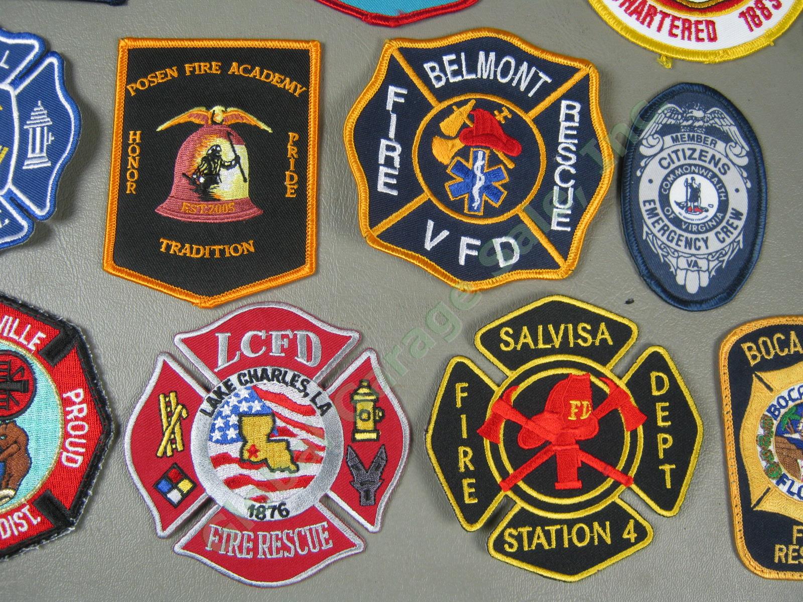 Huge Lot 47 New/Used Genuine Fire Dept Patches Virginia Ohio Florida MA CT TX NY 7
