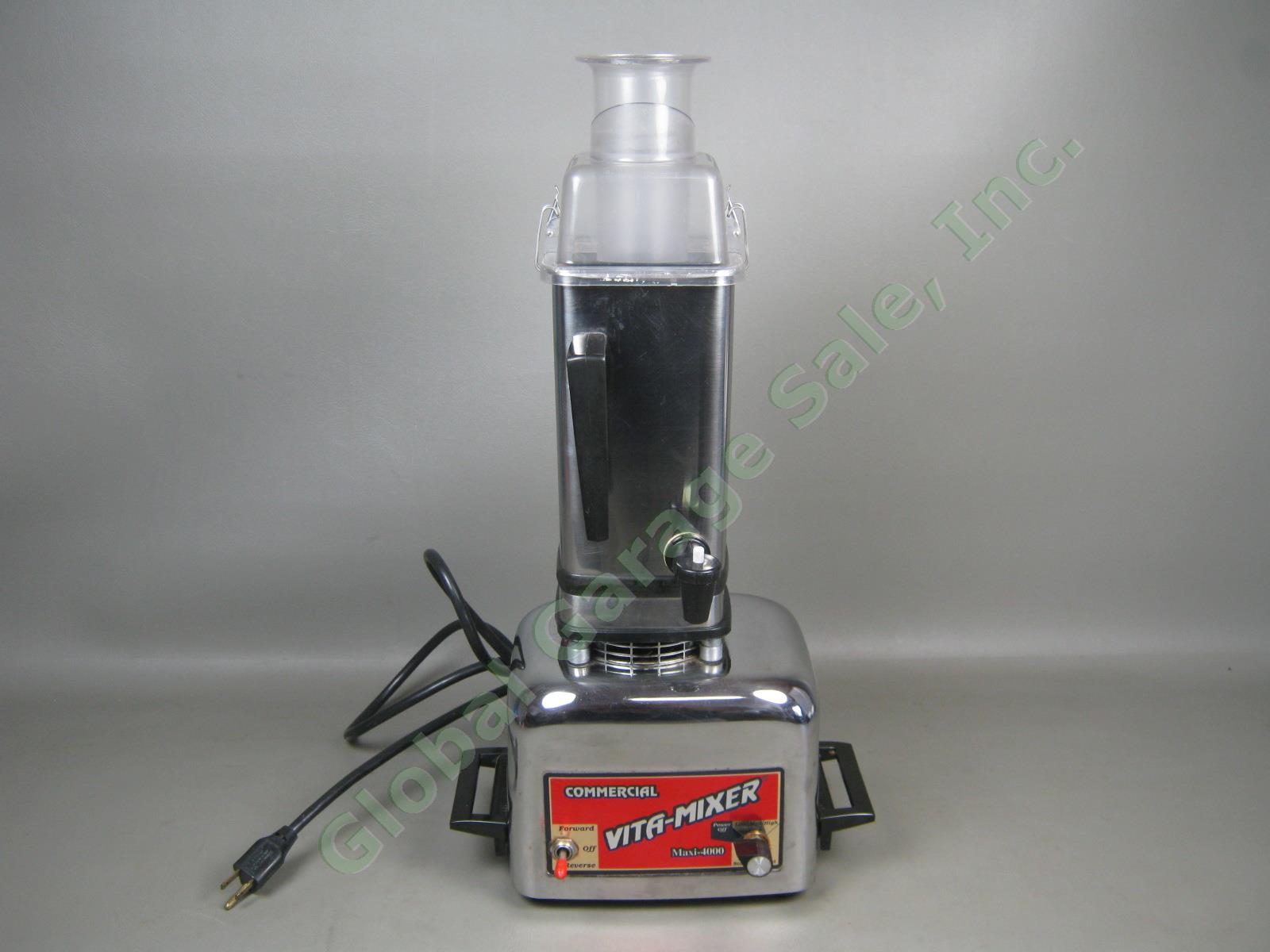 Vtg Vita-Mix Maxi-4000 Stainless Steel 3-Speed Commercial Mixer Blender Juicer