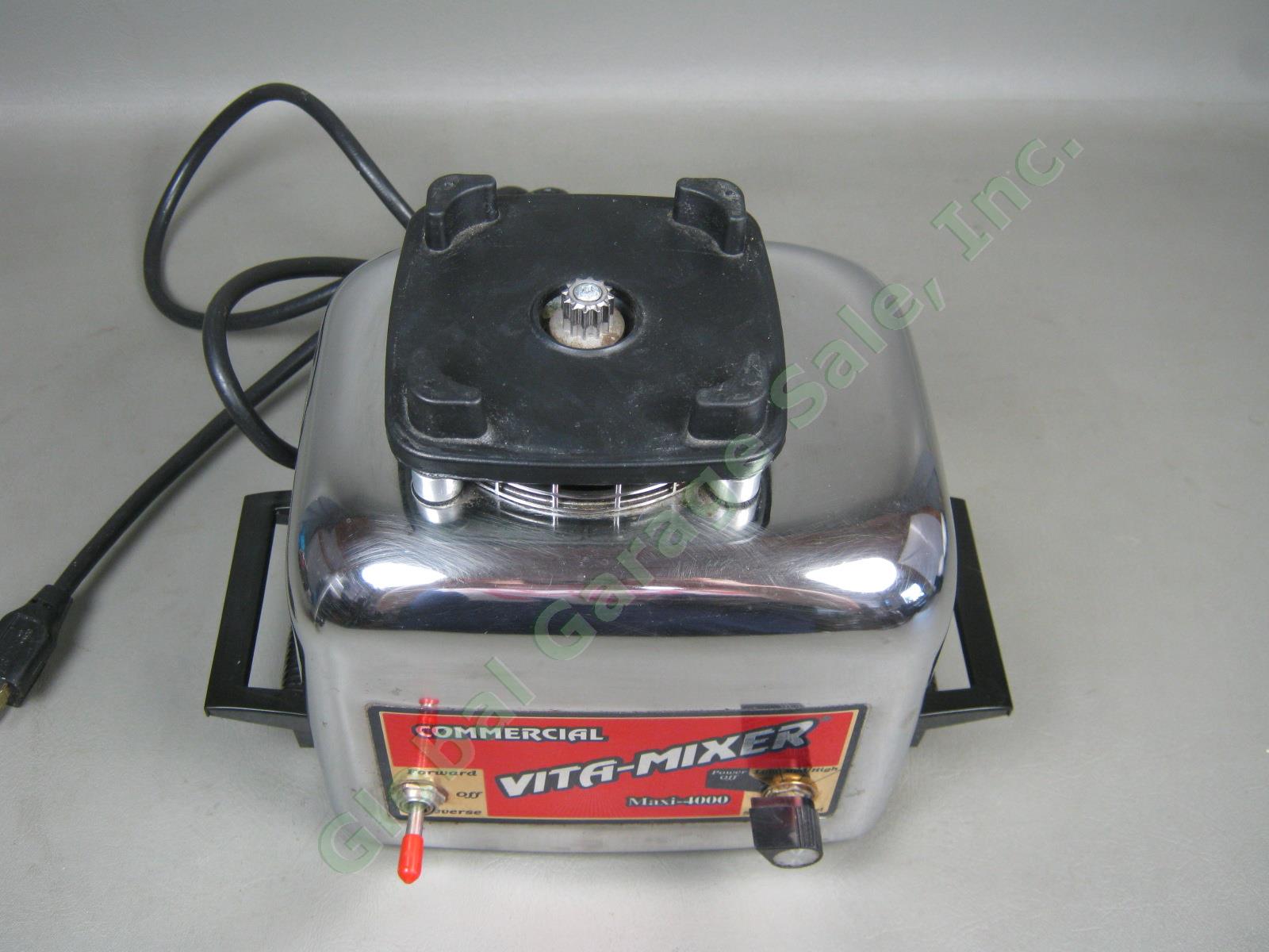 Vtg Vita-Mix Maxi-4000 Stainless Steel 3-Speed Commercial Mixer Blender Juicer 4
