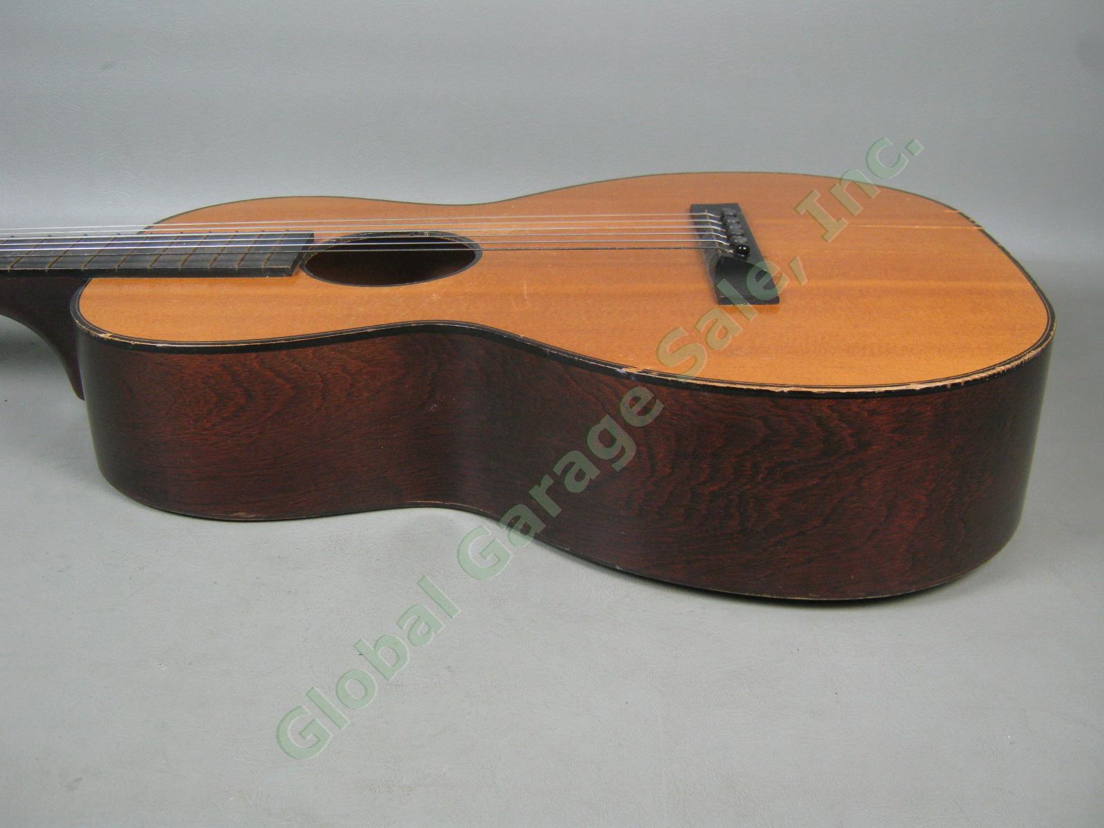 Vtg 1920s 1930s B&J Serenader 6-String Acoustic Parlor Guitar W/ Case Regal Kay 3