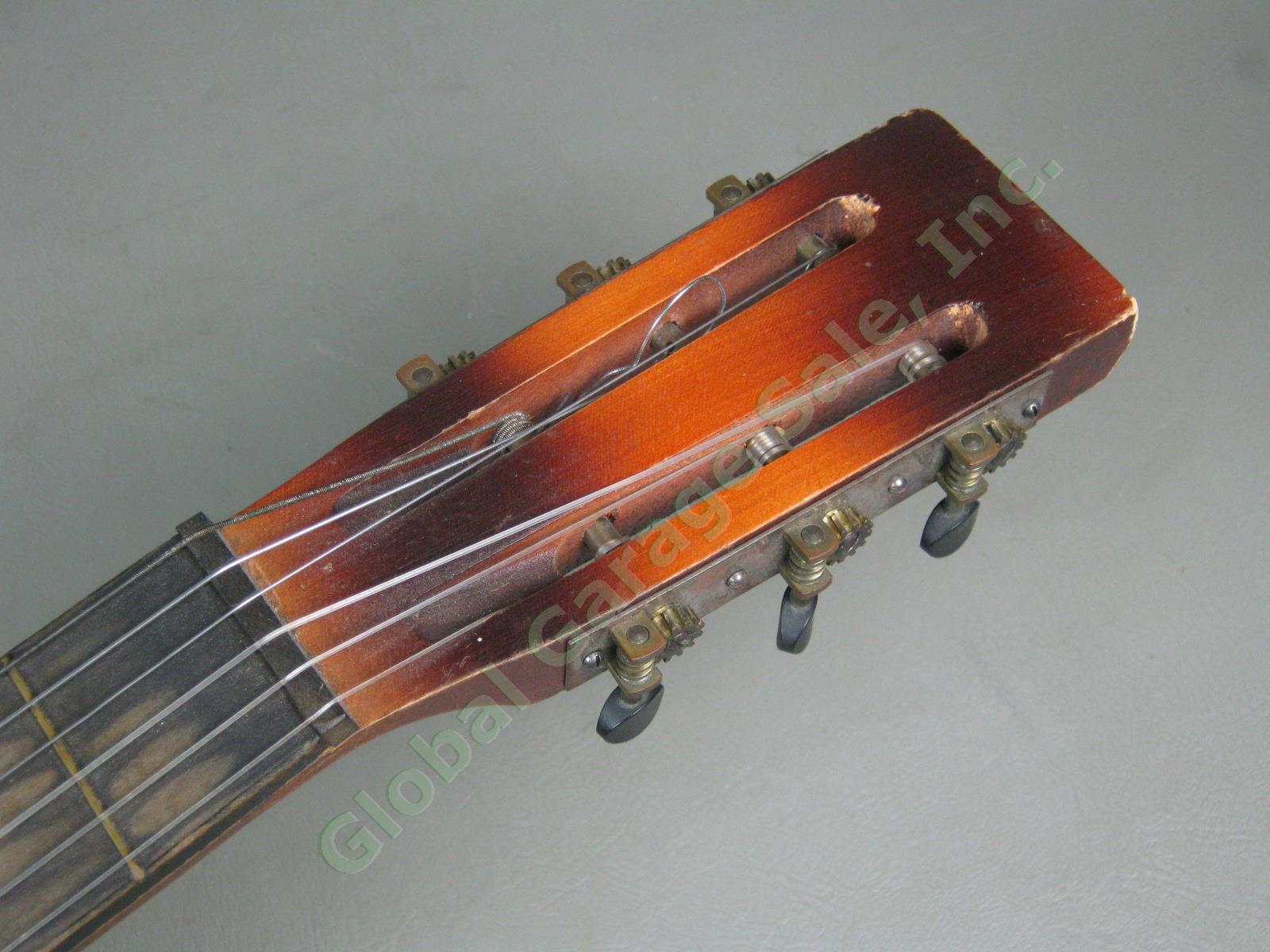 Vtg 1920s 1930s B&J Serenader 6-String Acoustic Parlor Guitar W/ Case Regal Kay 6