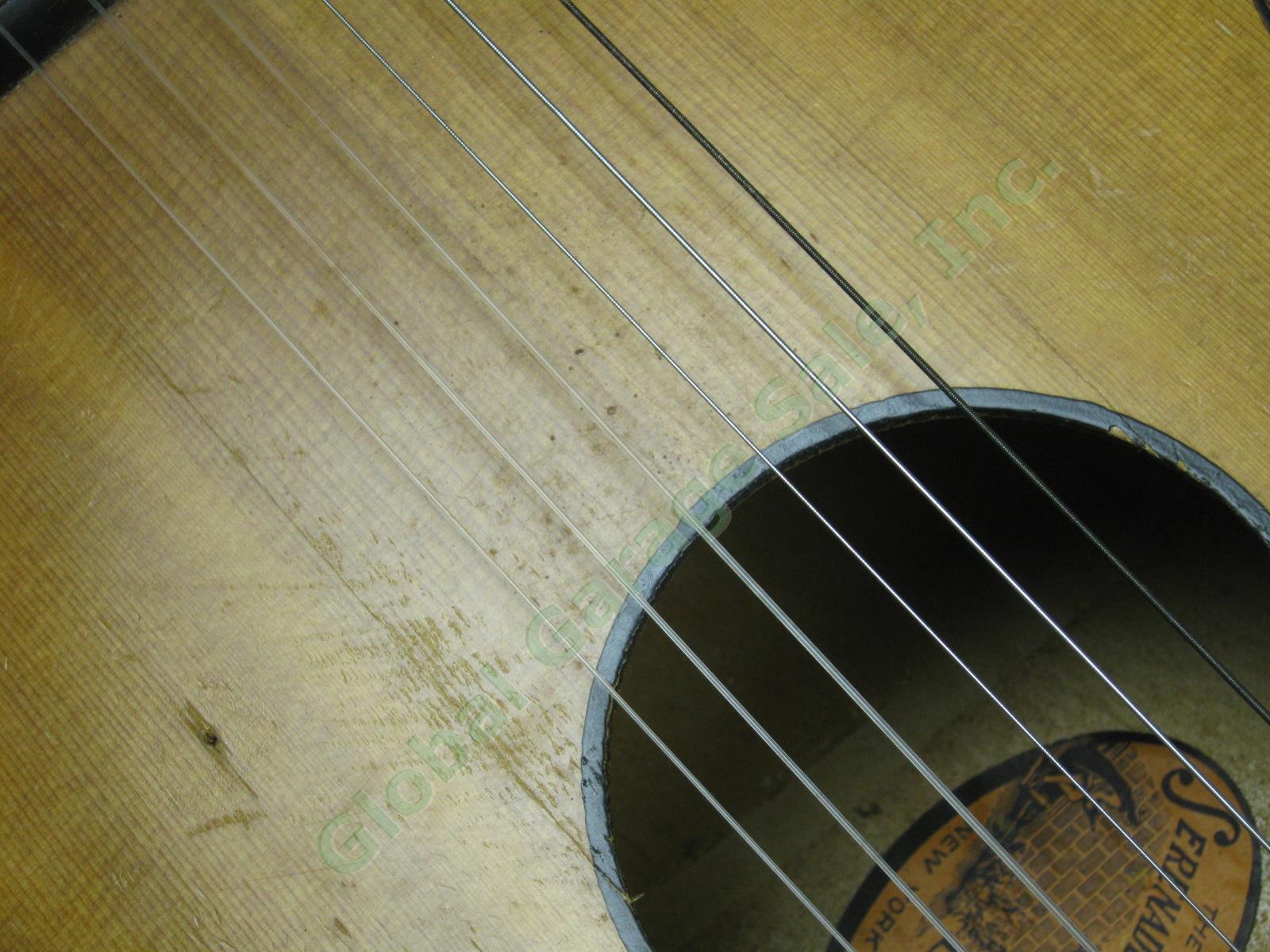 Vtg 1920s 1930s B&J Serenader 6-String Acoustic Parlor Guitar W/ Case Regal Kay 12