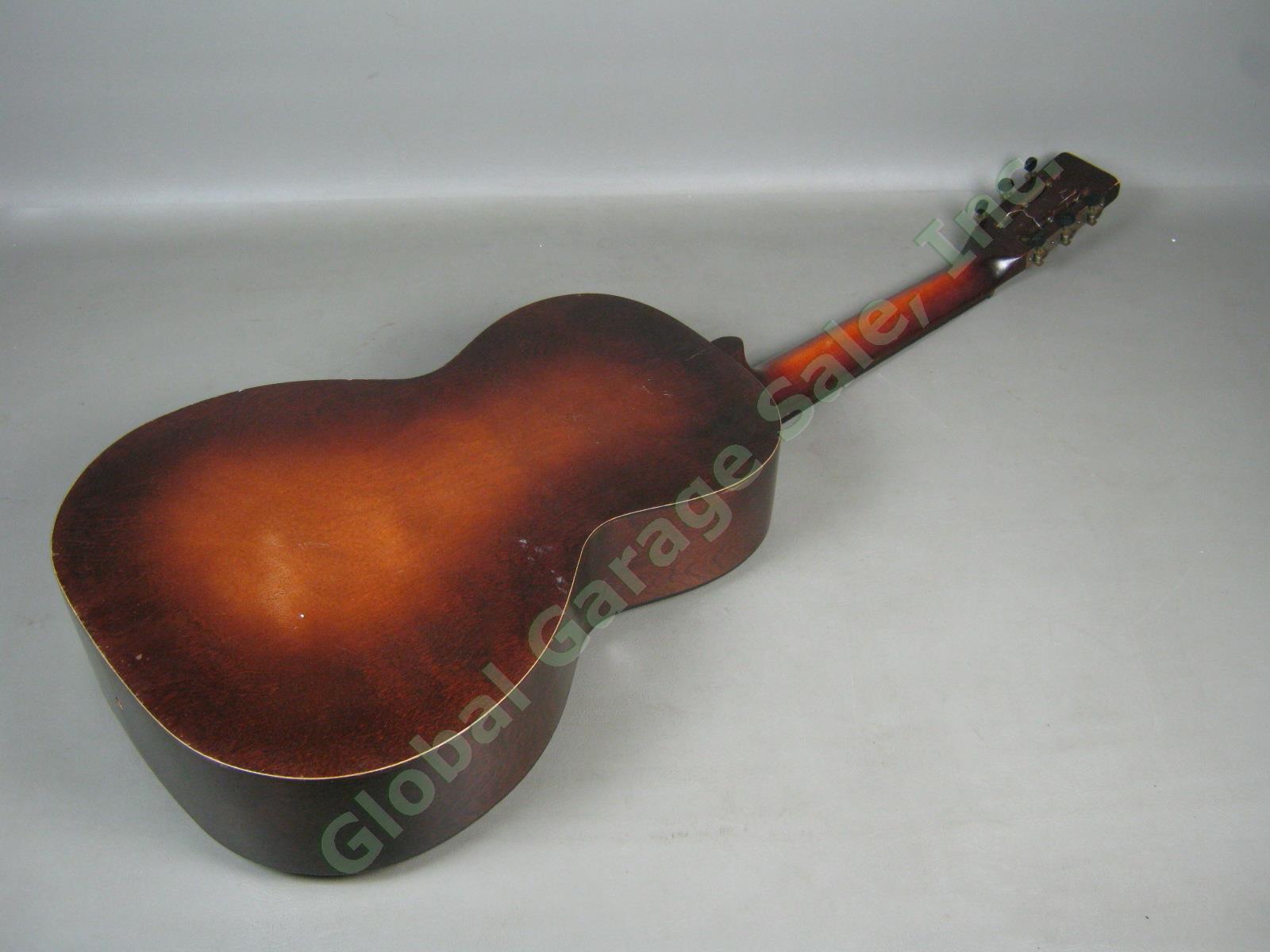 Vtg 1920s 1930s B&J Serenader 6-String Acoustic Parlor Guitar W/ Case Regal Kay 17