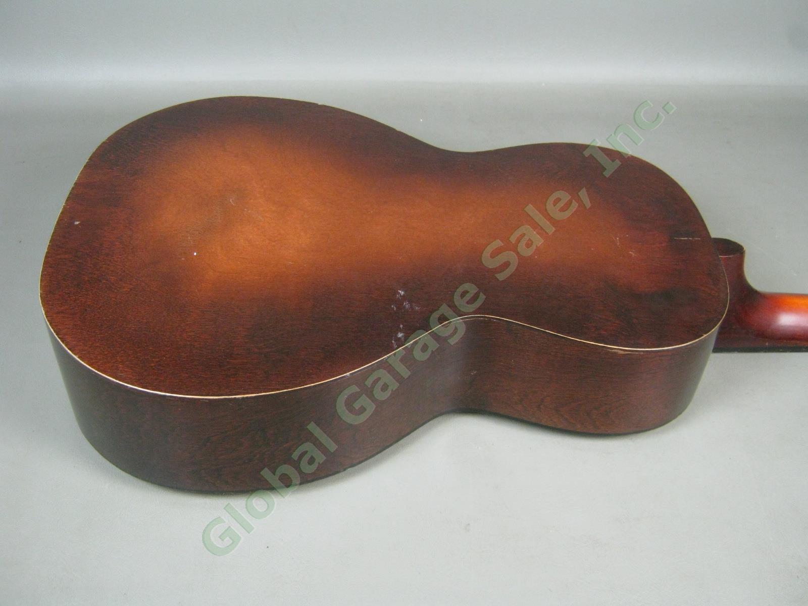 Vtg 1920s 1930s B&J Serenader 6-String Acoustic Parlor Guitar W/ Case Regal Kay 18